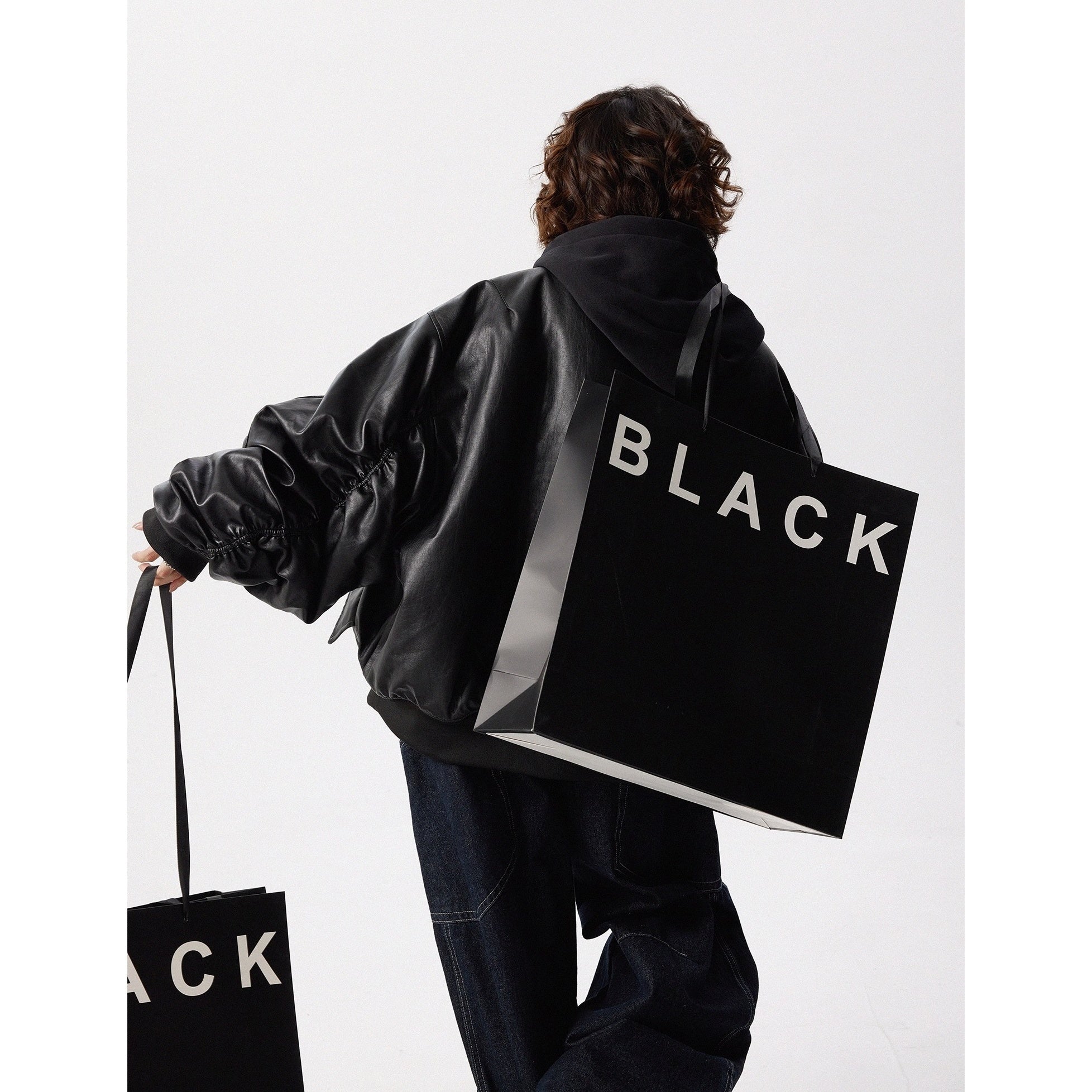 Fake Layered Design Hooded PU Leather Jacket MW10297