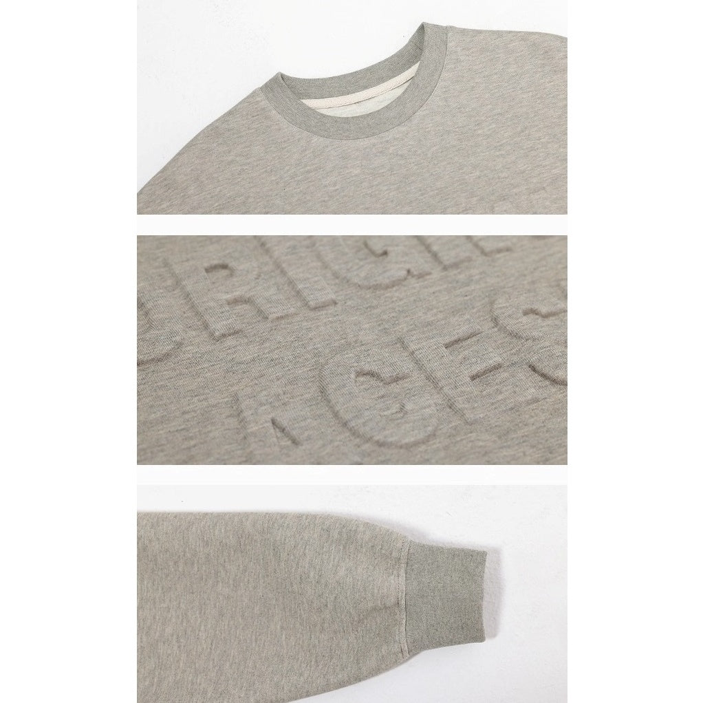 Emboss Logo Loose Pullover Sweat AC7153
