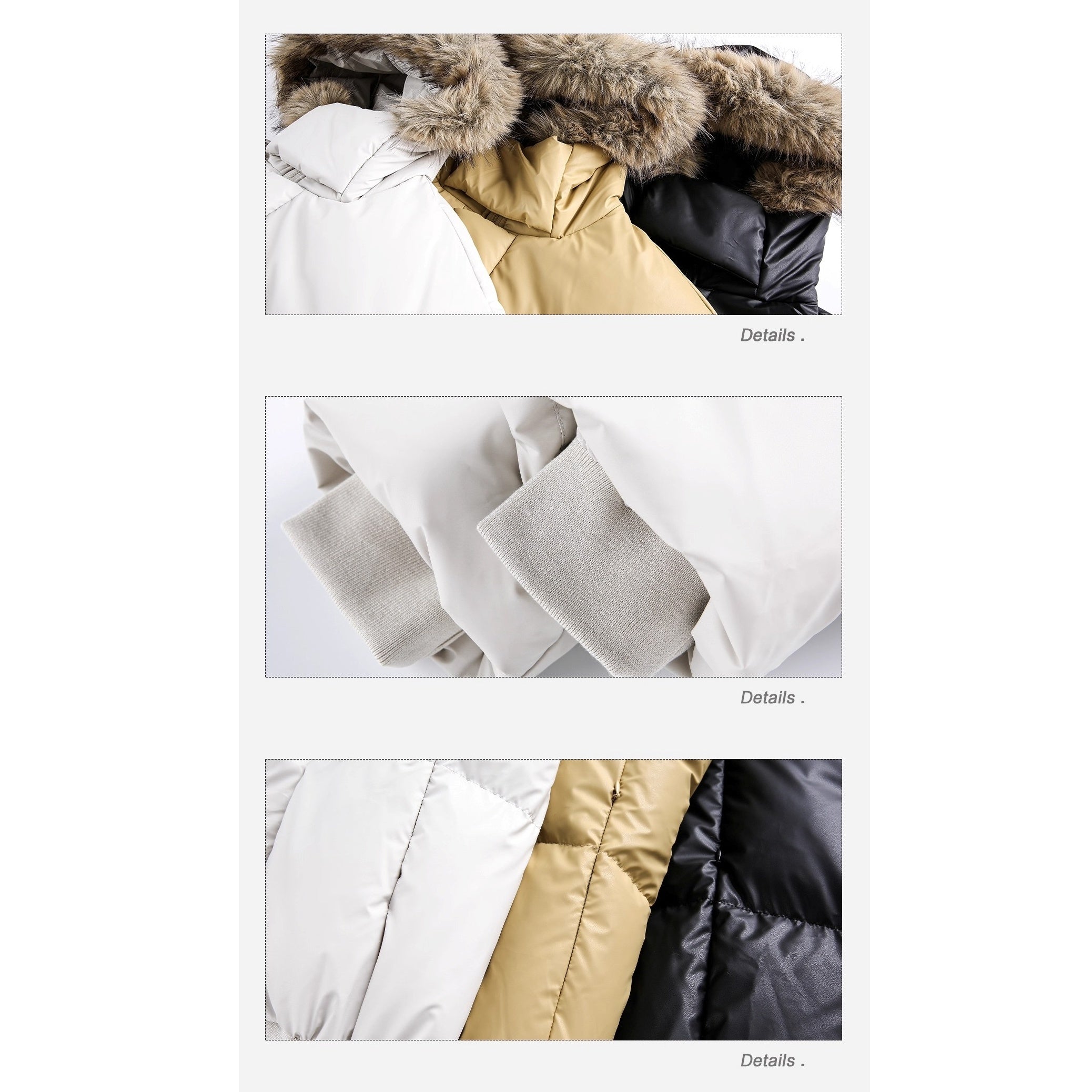 Volume Fur Collar Hooded Down Jacket EZ295