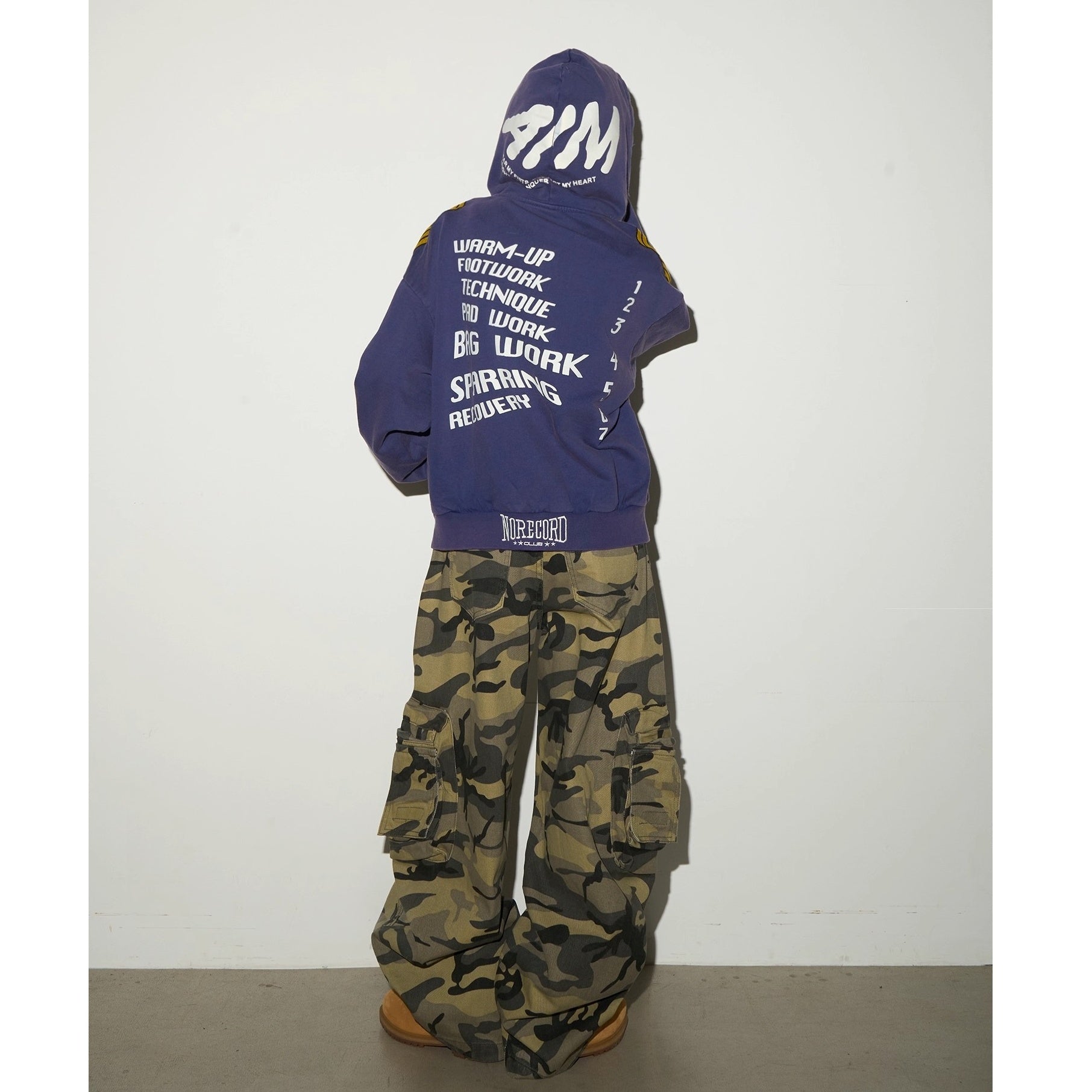 Letter Markings Washed Hooded  Parka MN9043