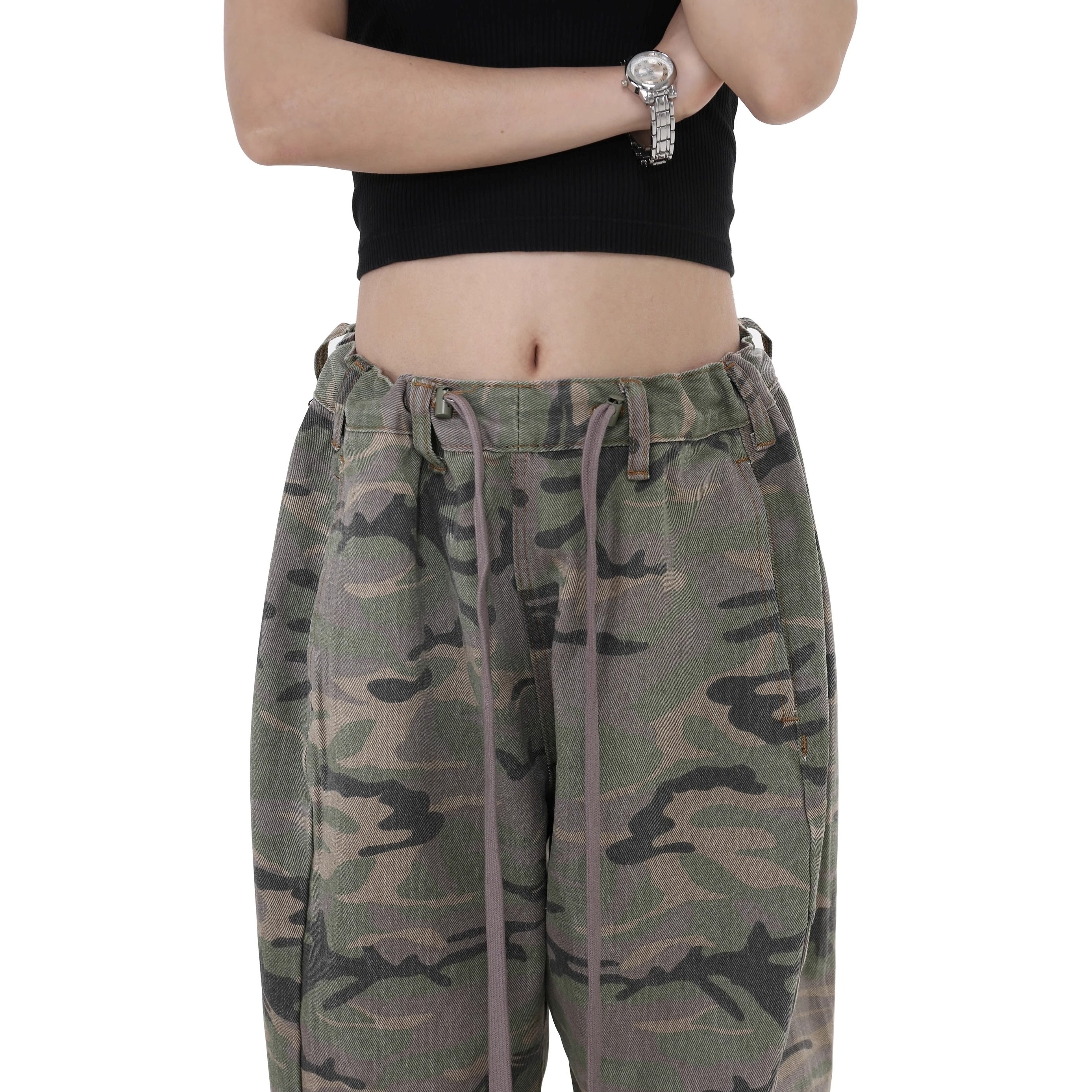 DrawString Camouflage Loose Jeans GB7028