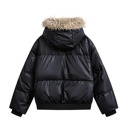 Volume Fur Collar Hooded Down Jacket EZ295