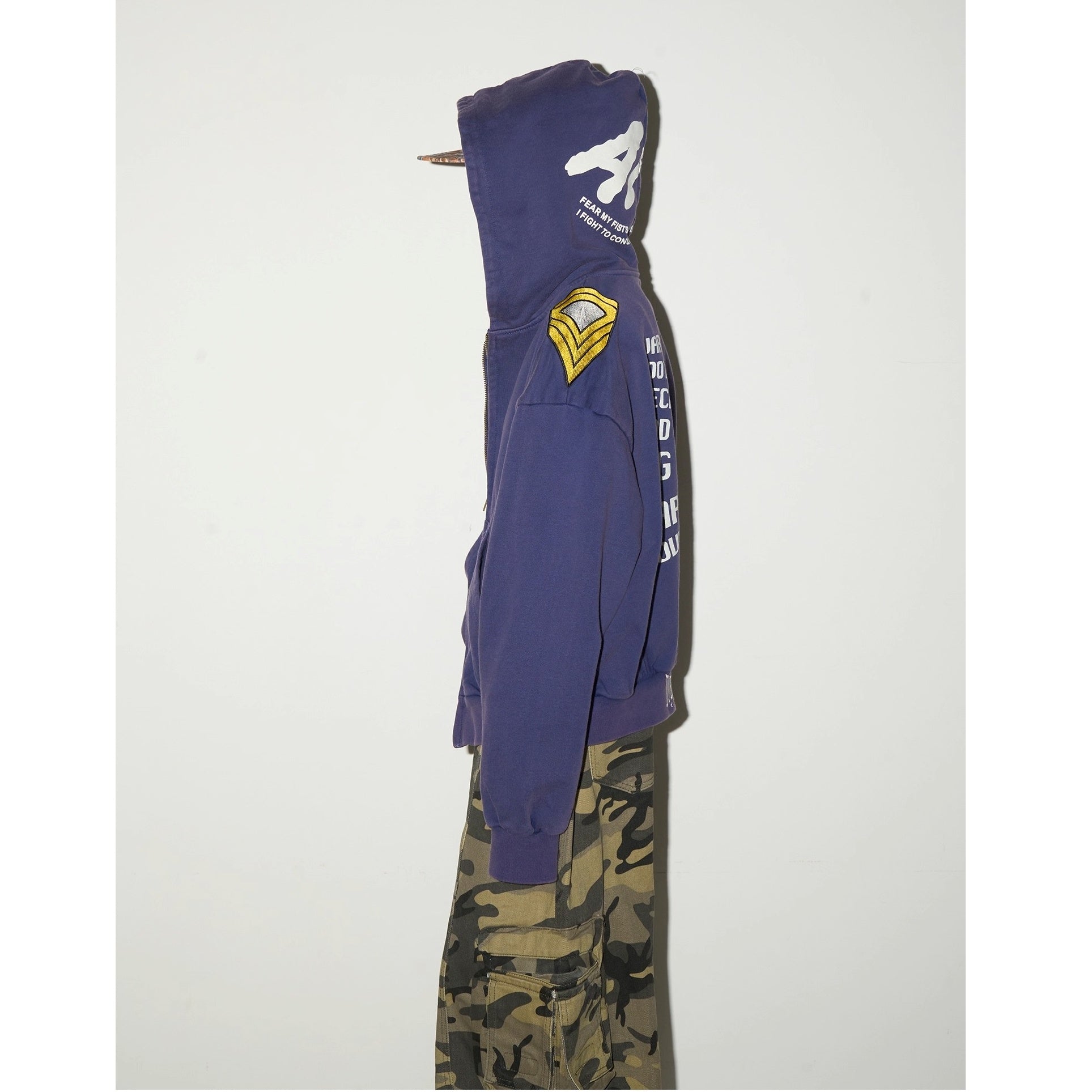 Letter Markings Washed Hooded  Parka MN9043