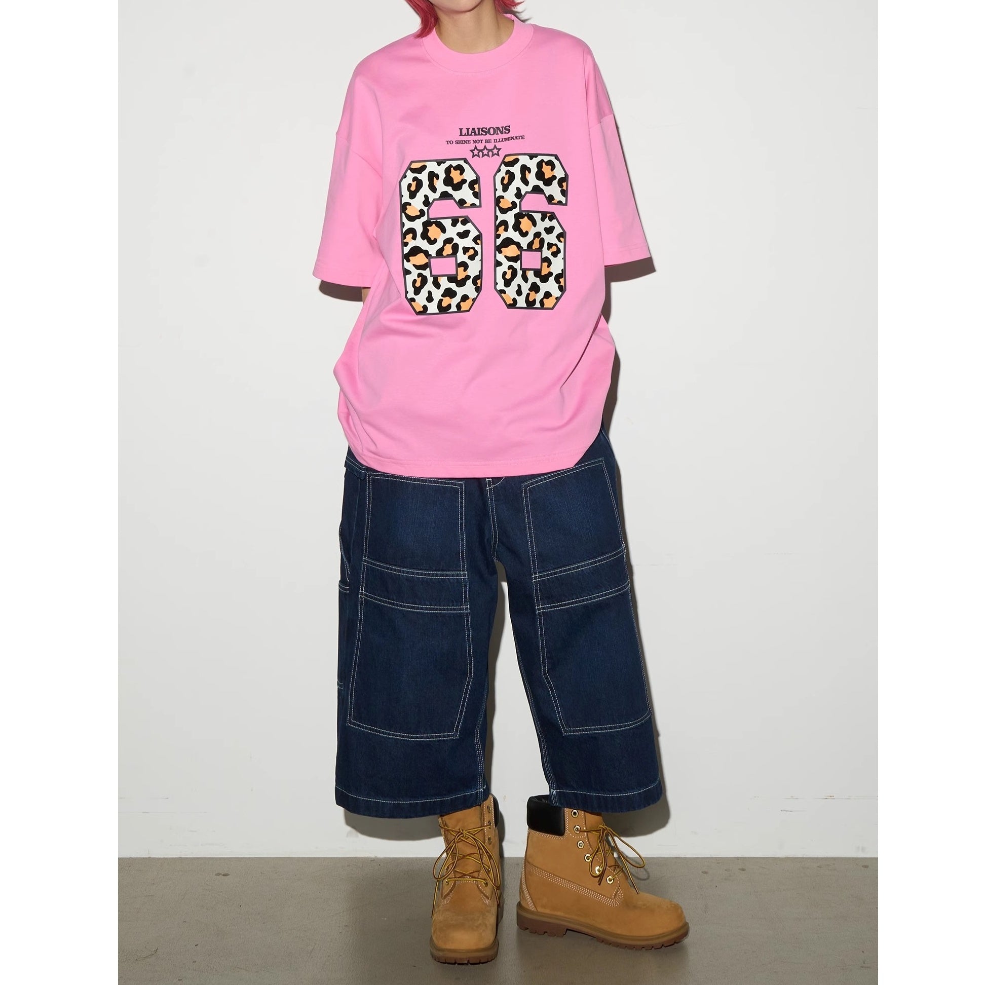 Flocked Leopard Print T-Shirt MN9009