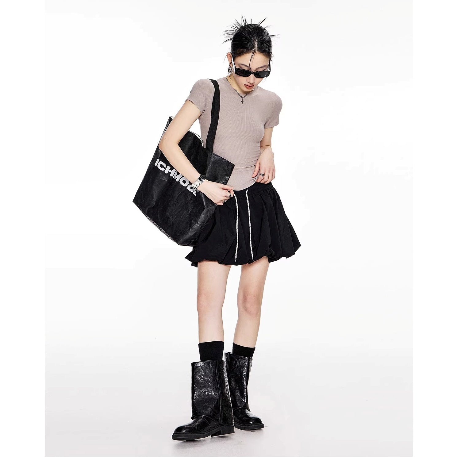 A-line Bud Short Skirt IC9107