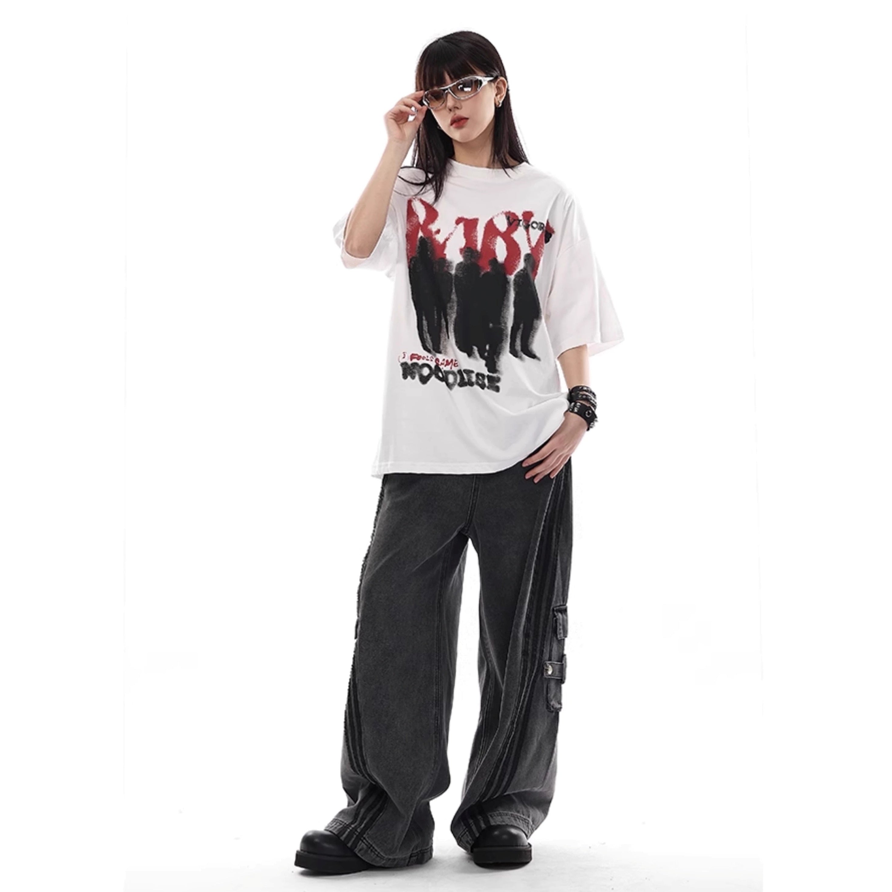 Loose Graphic Print T-shirt VI2003