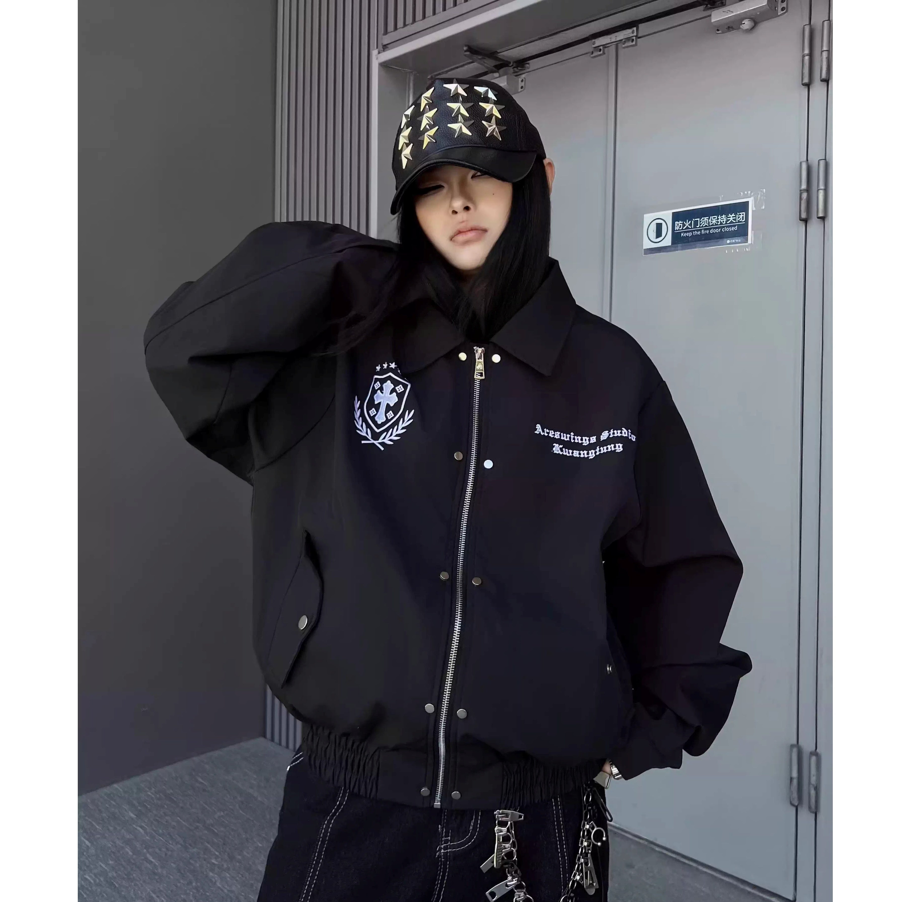 Maillard Horse Embroidery Lapel Jacket MW10337