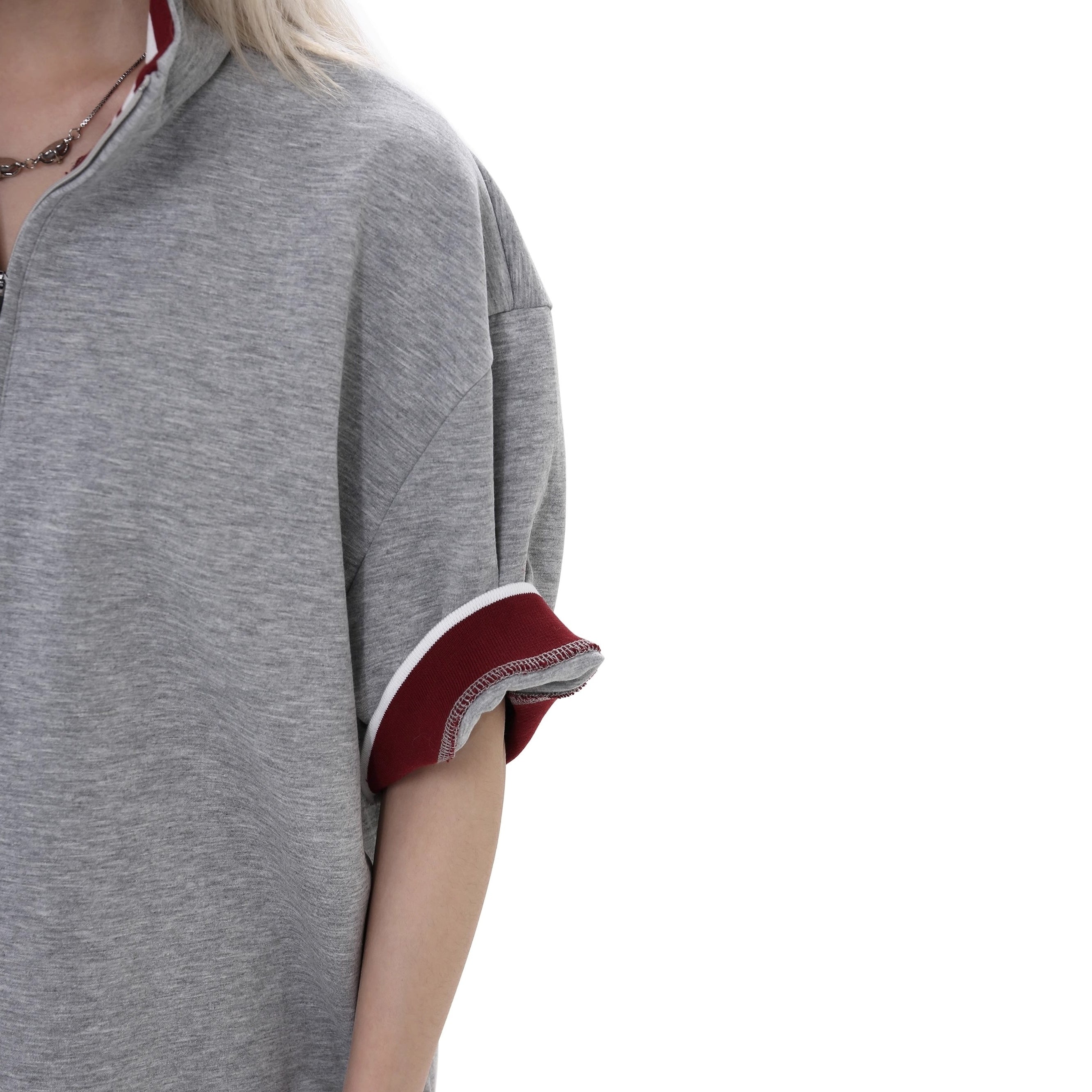 Retro Half-ZIP Sweat T-shirt GB7034