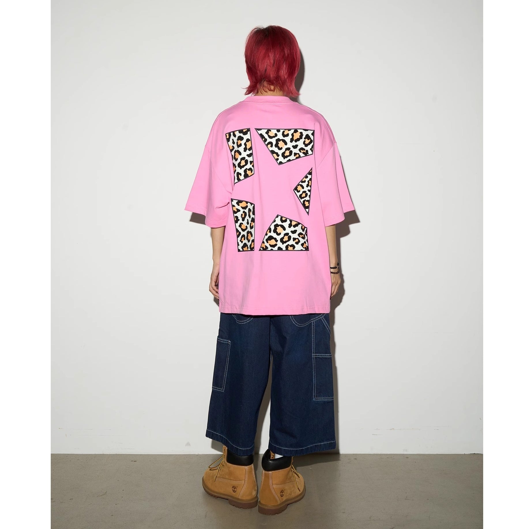 Flocked Leopard Print T-Shirt MN9009
