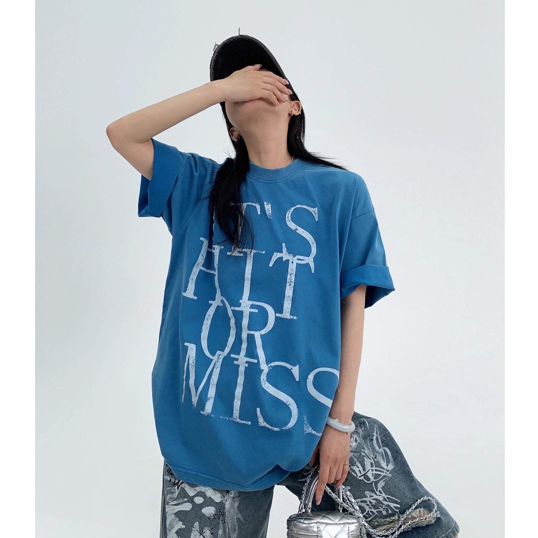 Washed Old Letter T-Shirt OS2002