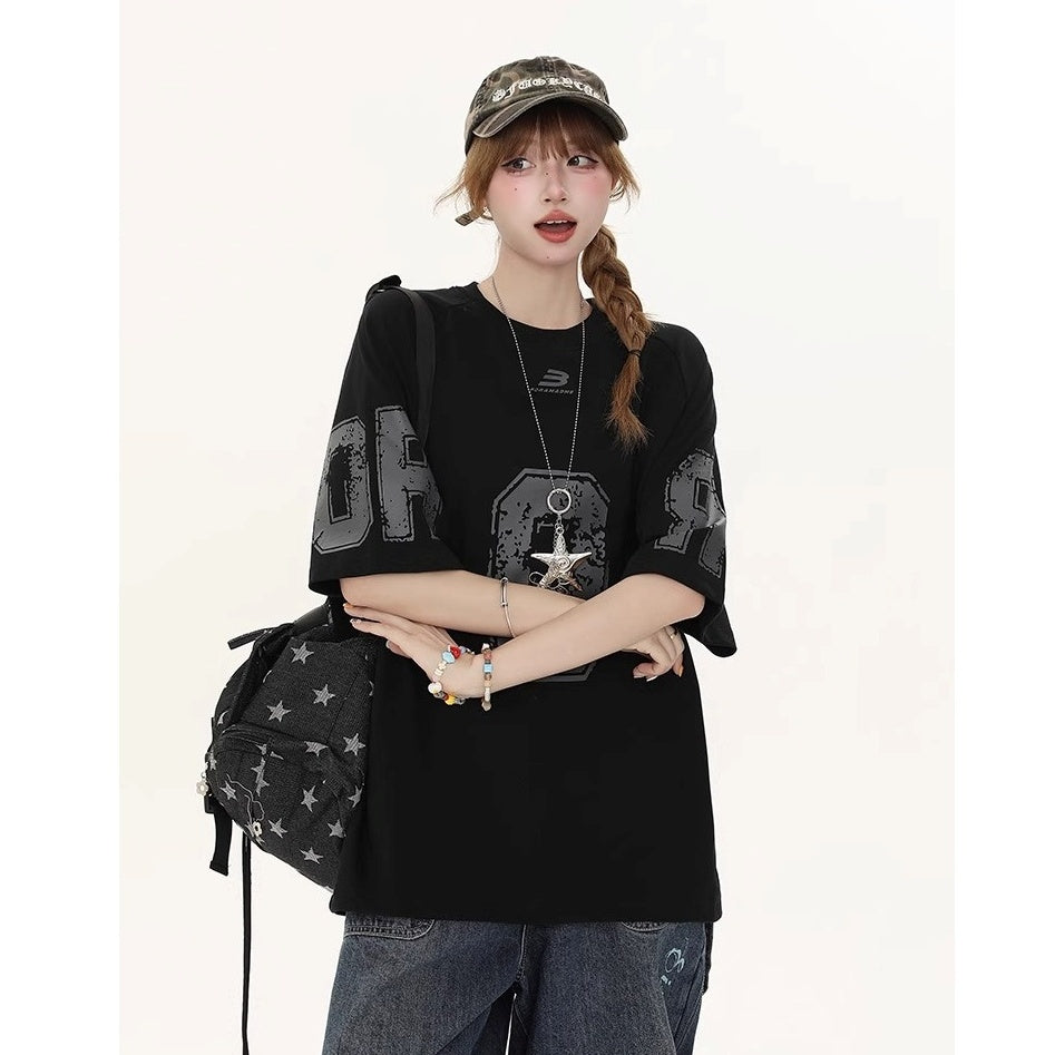 Retro Digital Print Sports T-shirt MW10235