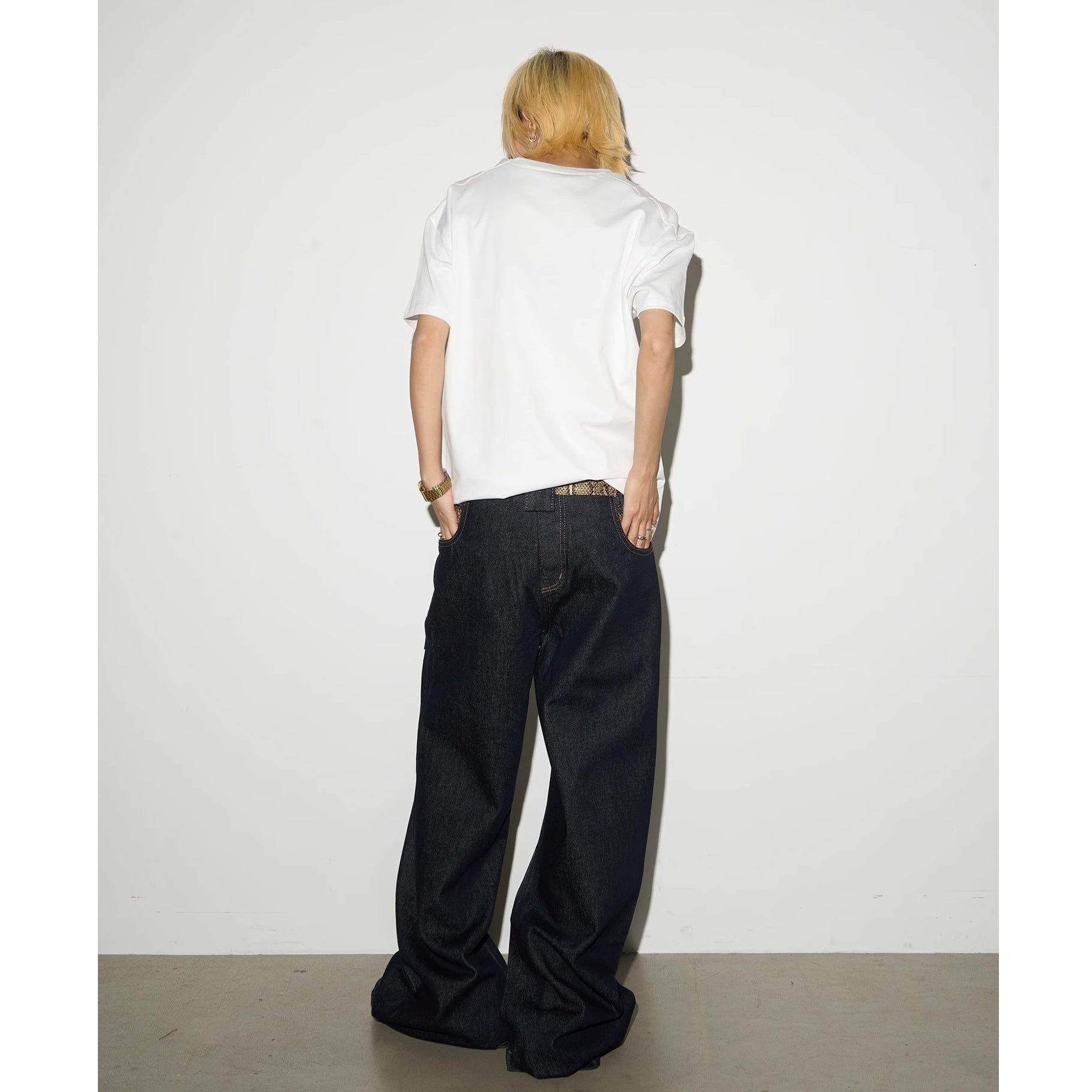 Mottled Letters Printed T-shirt MN9016