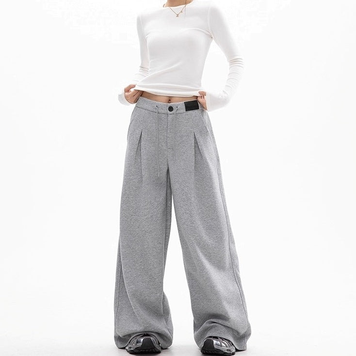 Tuck Straight Wide-leg Casual Pants OS2018
