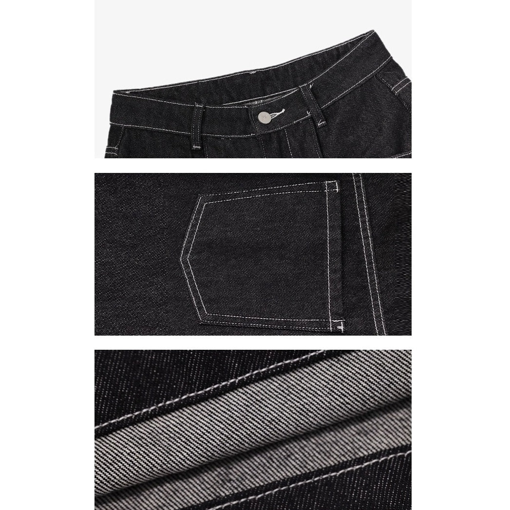 【上下別売り】Mock Neck Short Denim Jacket & Straight Jeans Set-up AC7141