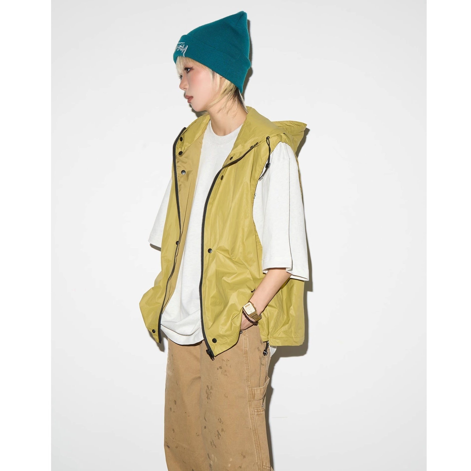 Unisex ZIP Hooded Vest MN9018