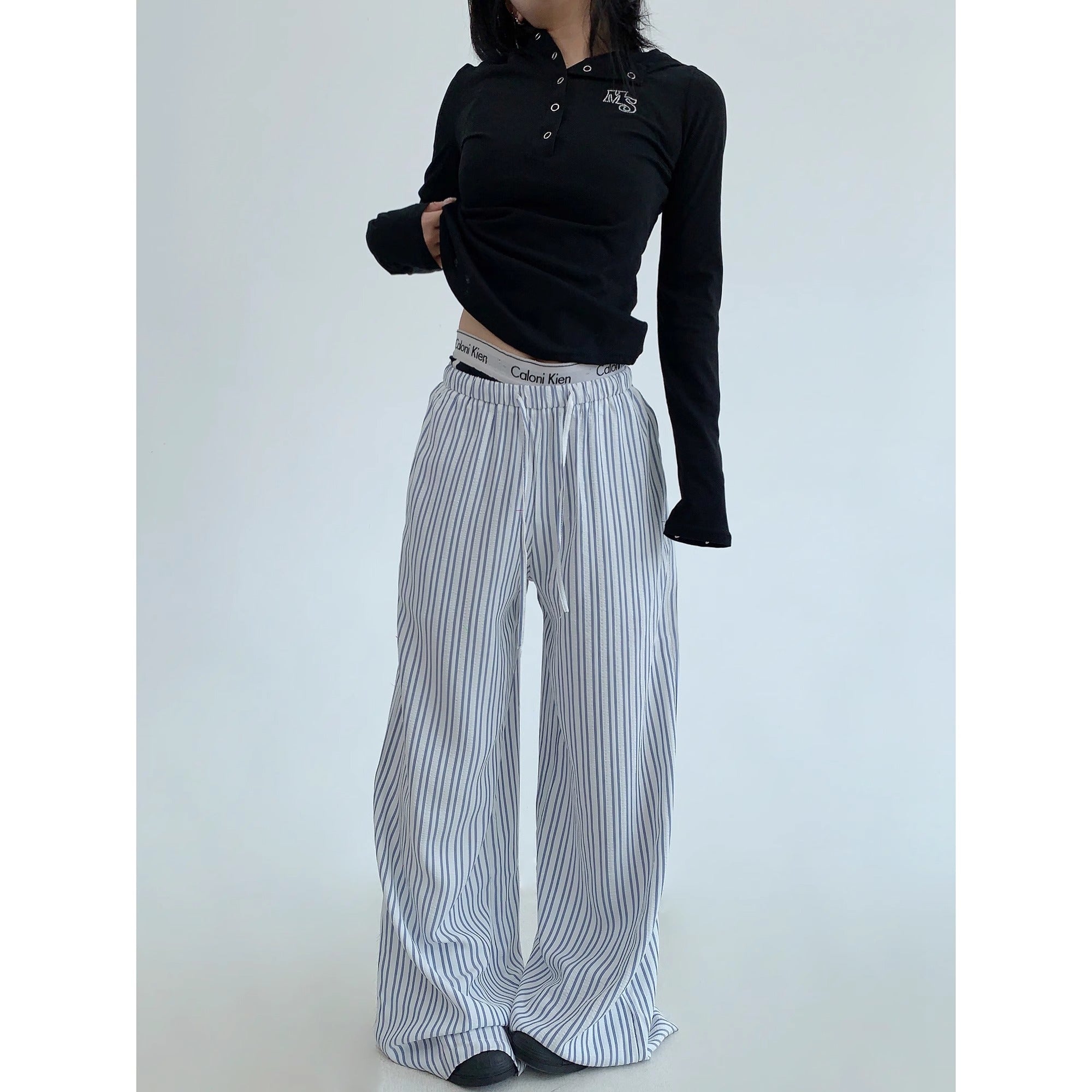 Stripe Relax Casual Pants MW10152