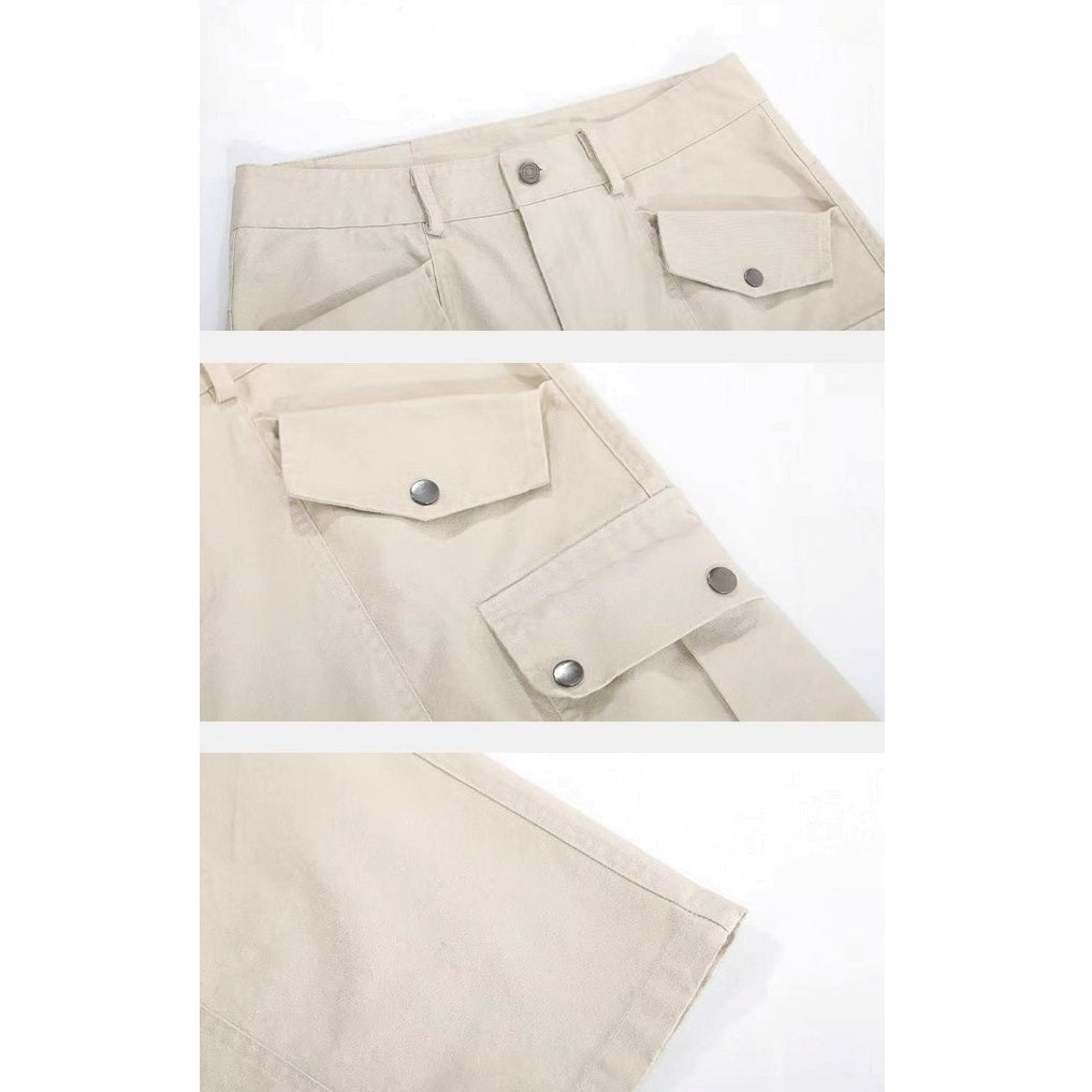 Pleated Tuck Work Cargo Pants AC7148