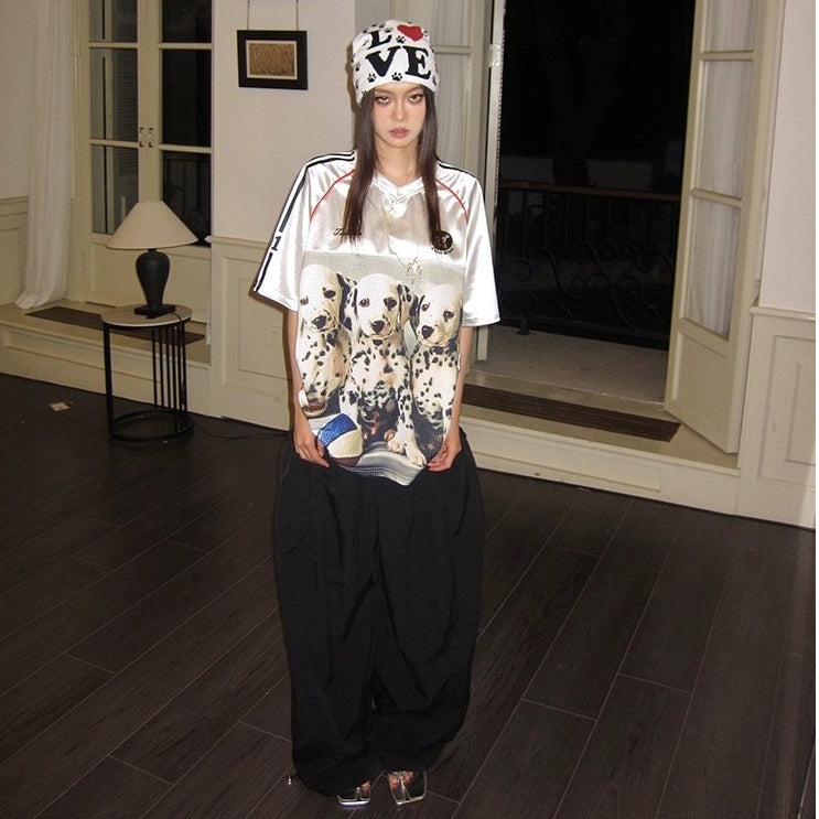 Dalmatian Print Short Sleeve T-Shirt CC1001