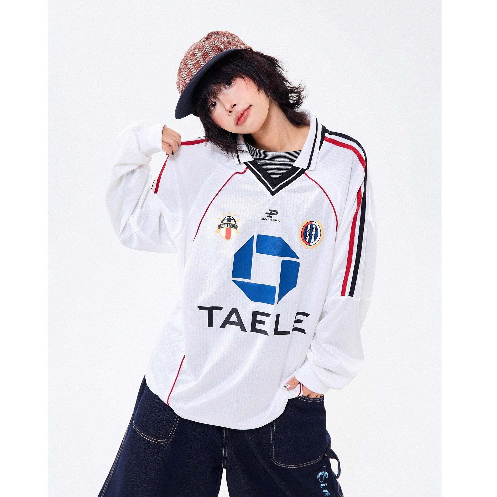 Campus Style Polo Collar Stripe Sports Shirt MW10258