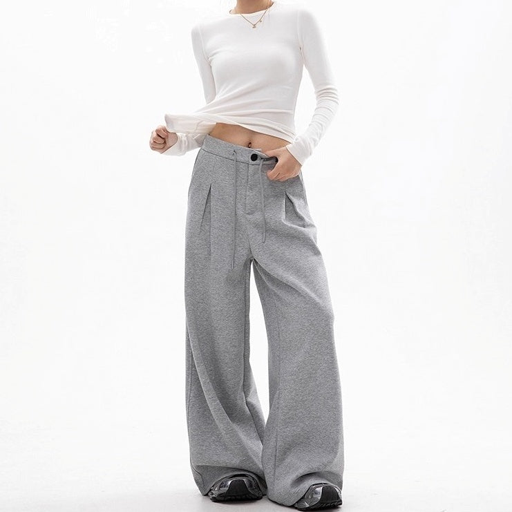 Tuck Straight Wide-leg Casual Pants OS2018