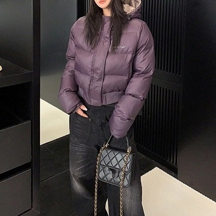 Retro Short Hooded Padded Jacket OS2071