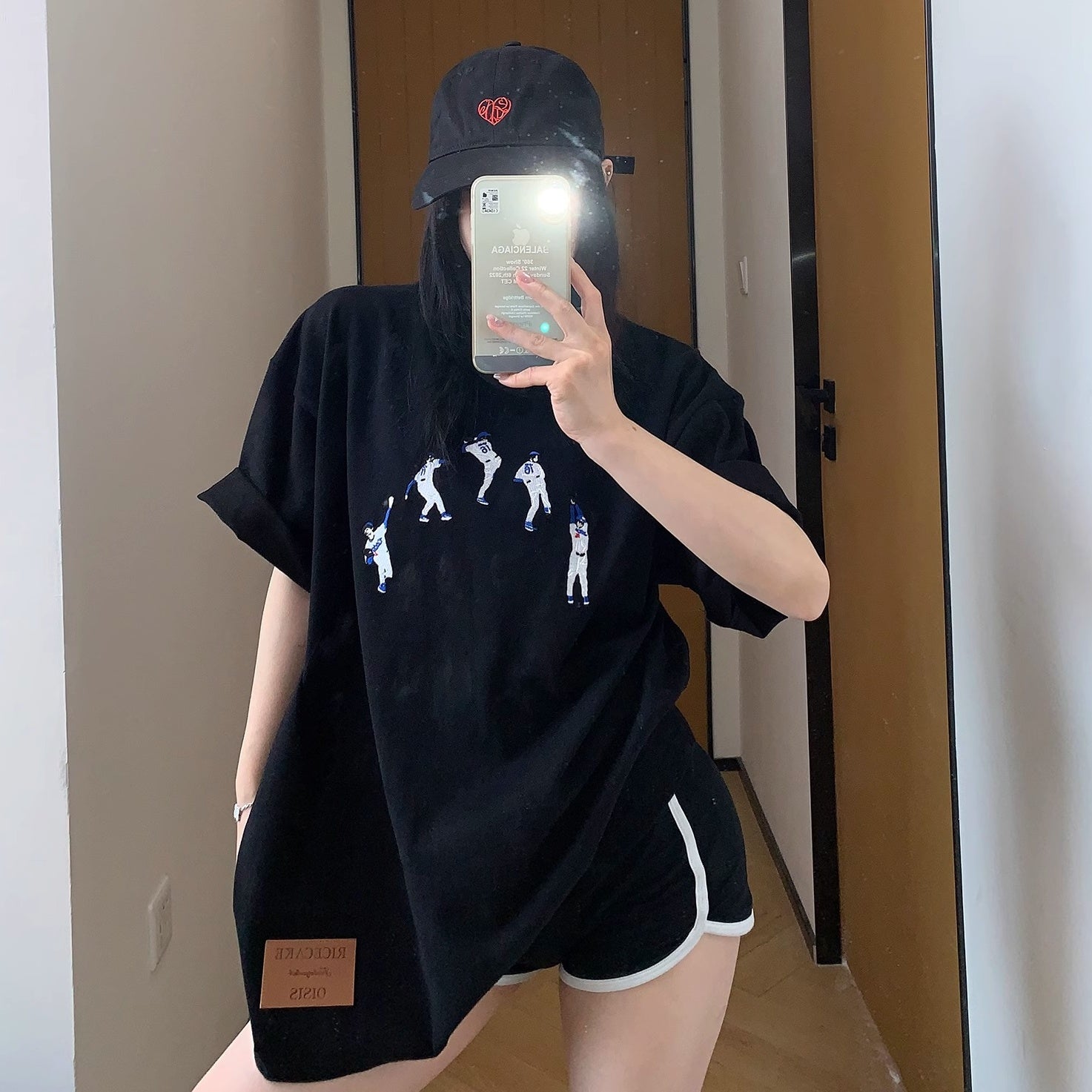 Baseball Embroidery Loose T-Shirt MW10139