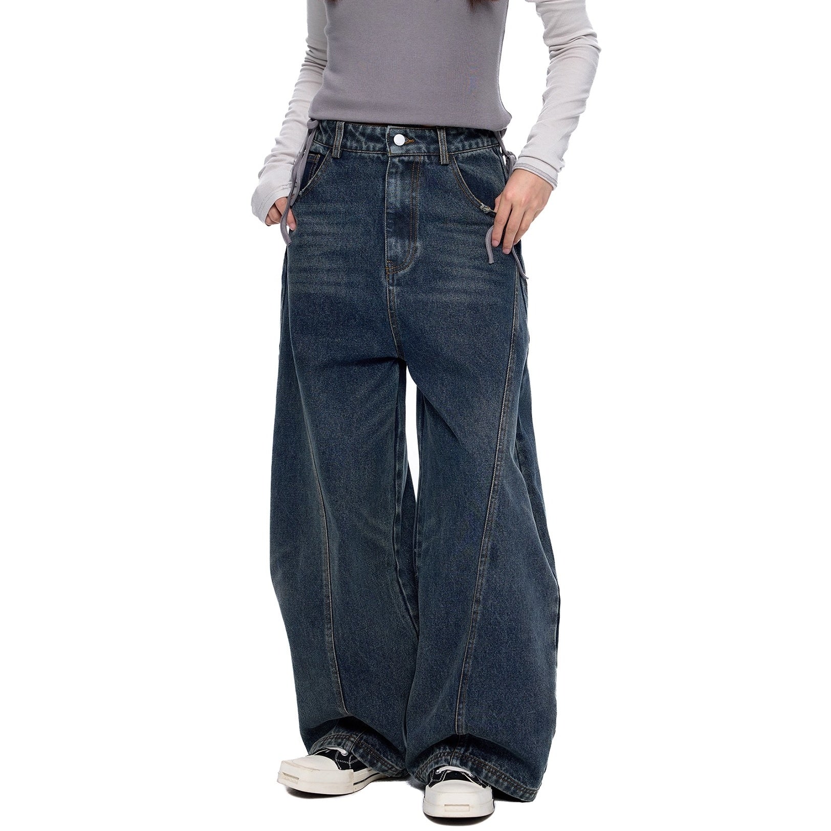 High Waist Vintage Wide Curve Jeans EZ271