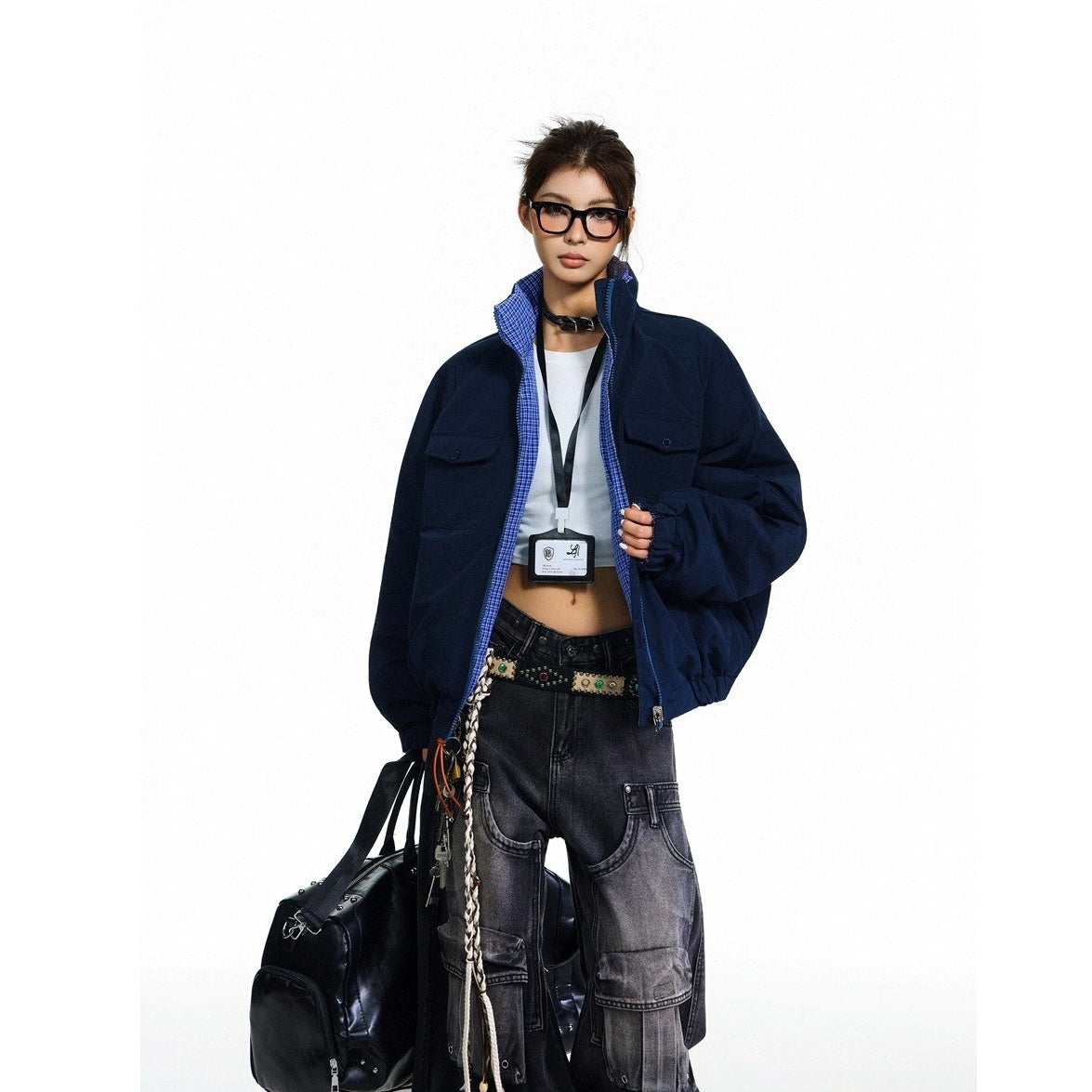 Reversible Plaid Padded Jacket MY30