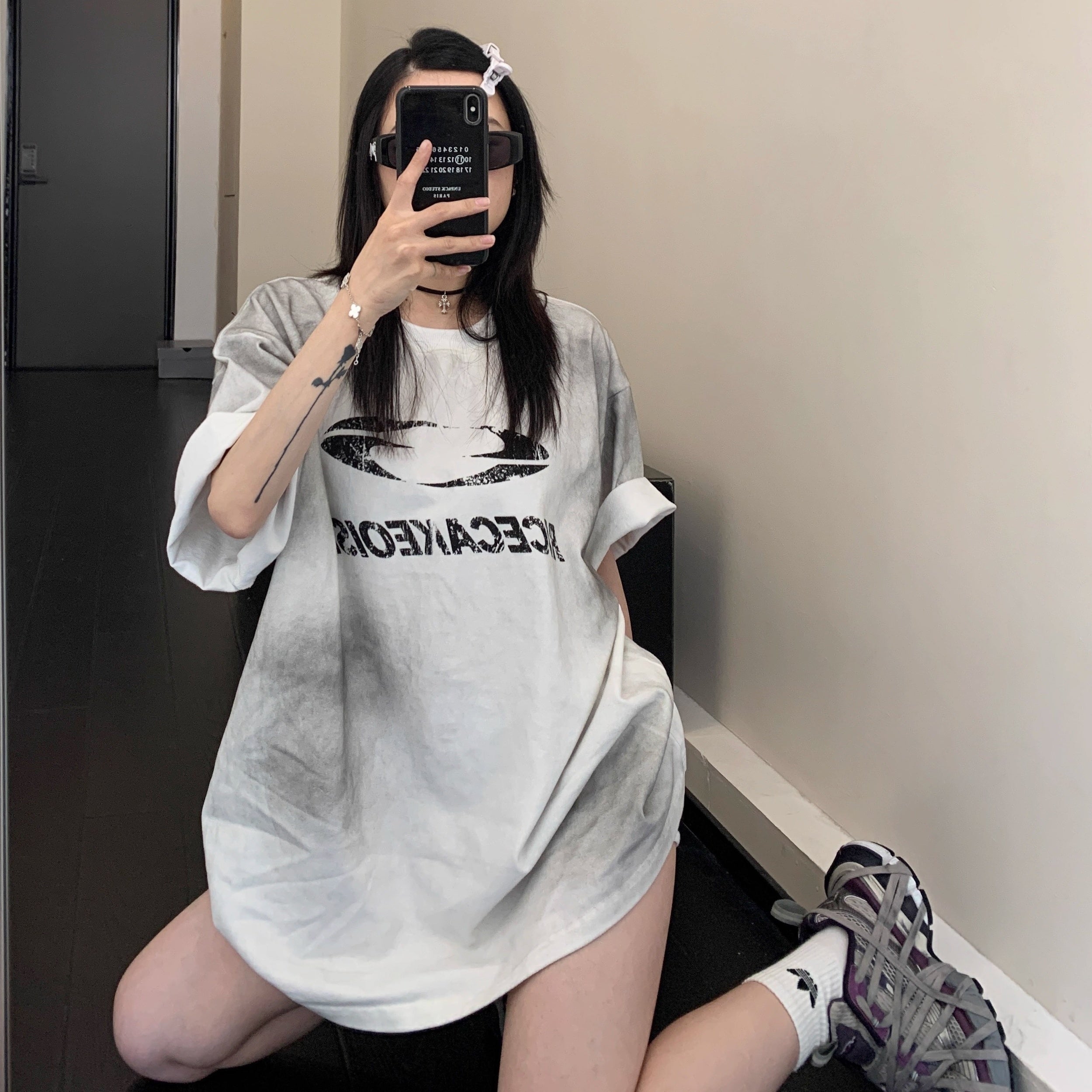 Washed Dirty Printed T-shirt MW10138