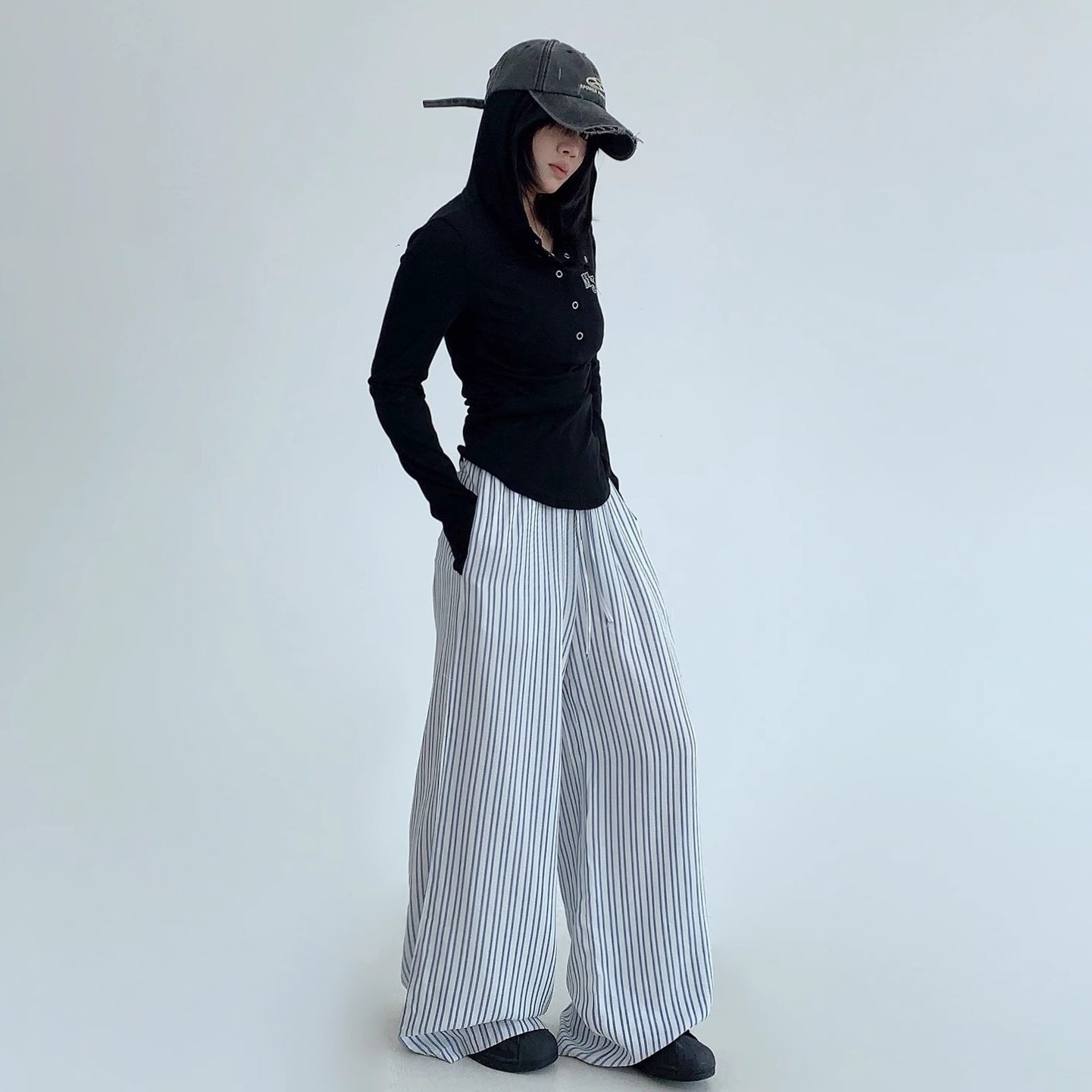 Stripe Relax Casual Pants MW10152