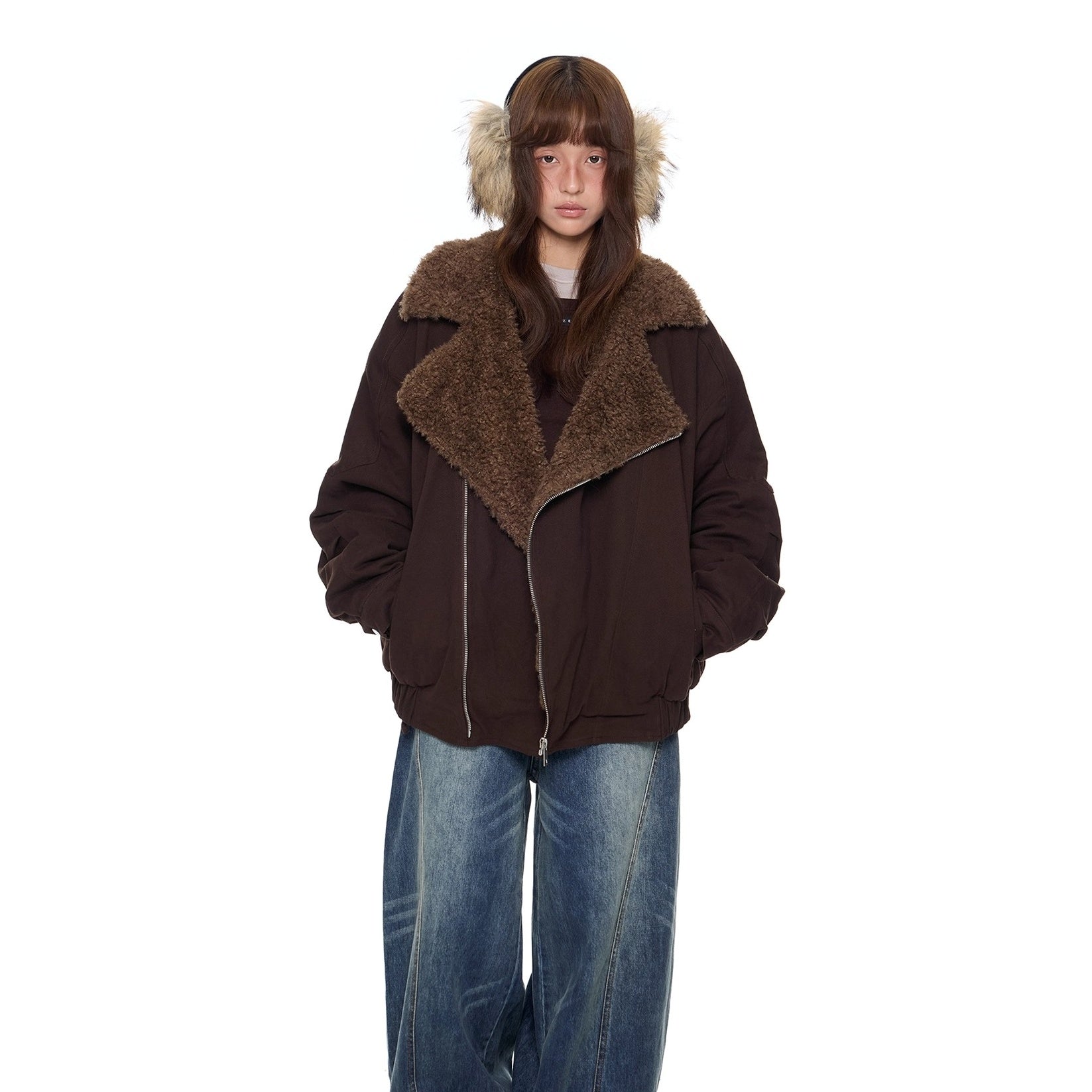 Cable-Stayed Design Polar Fleece Jacket EZ297