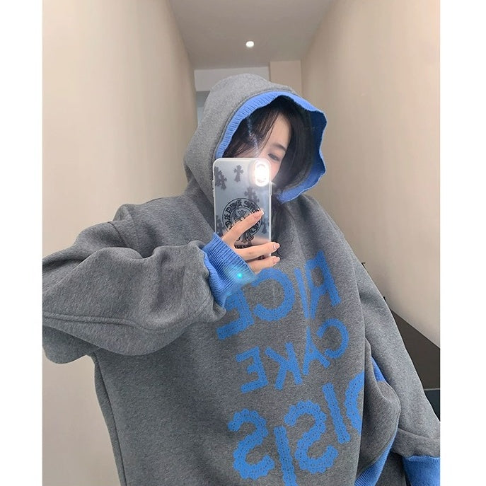 Lib Trim Design Contrast  Sweat Hoodie OS2060