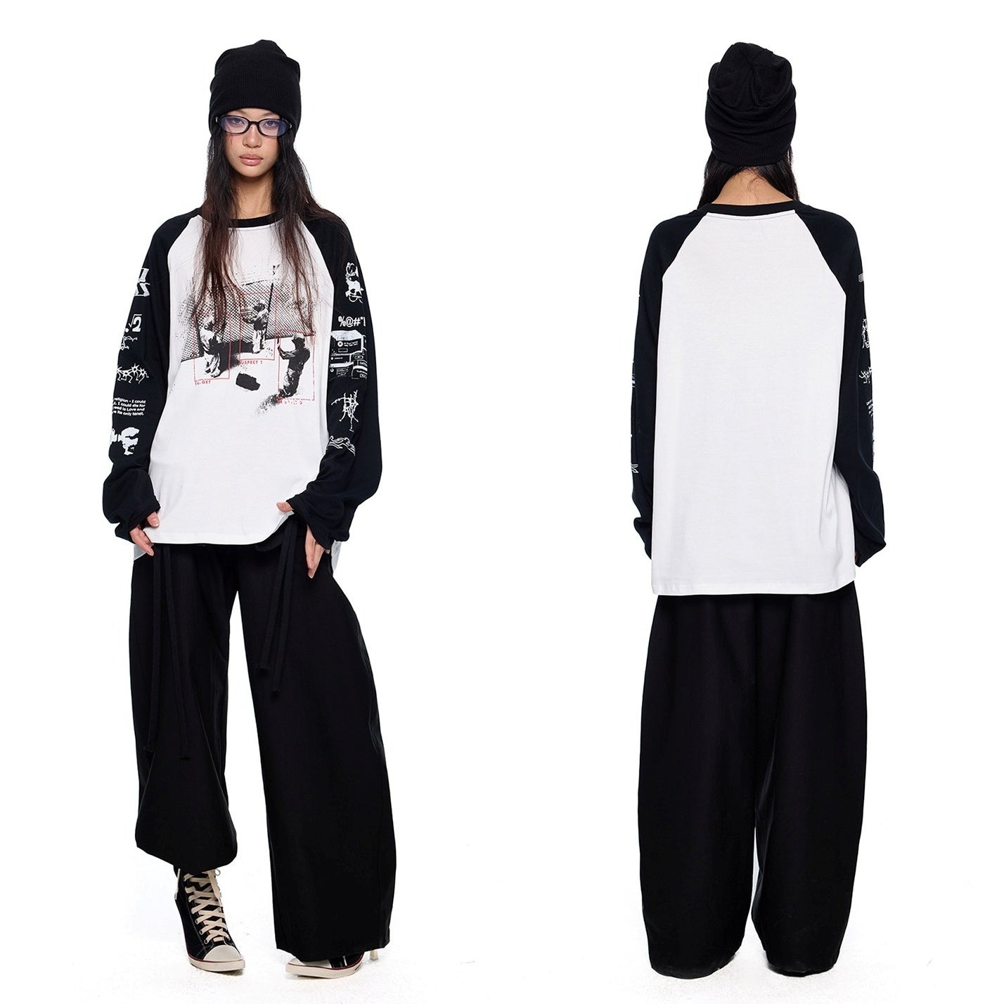 Print Ralan Sleeve Long T-Shirt MW10324