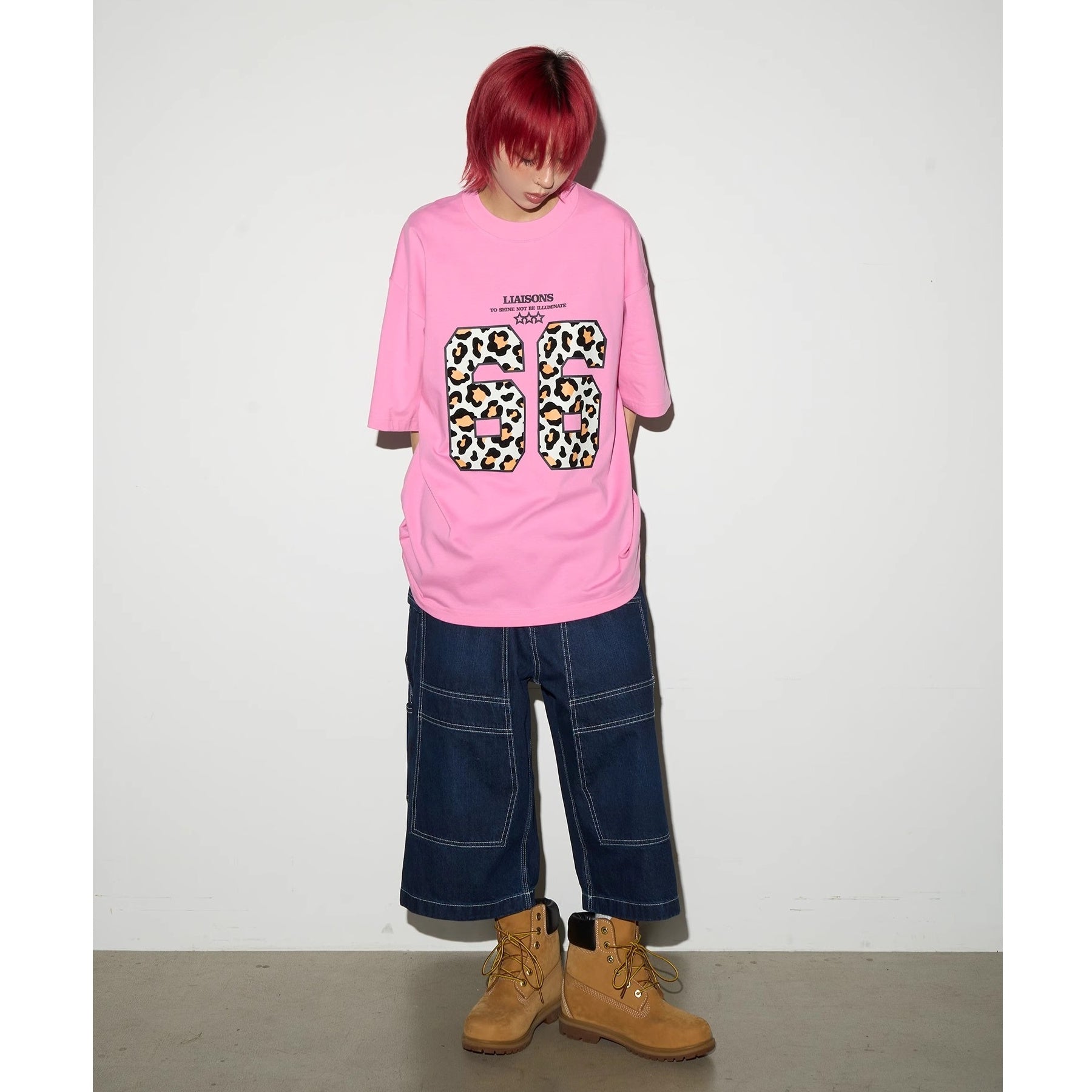 Flocked Leopard Print T-Shirt MN9009