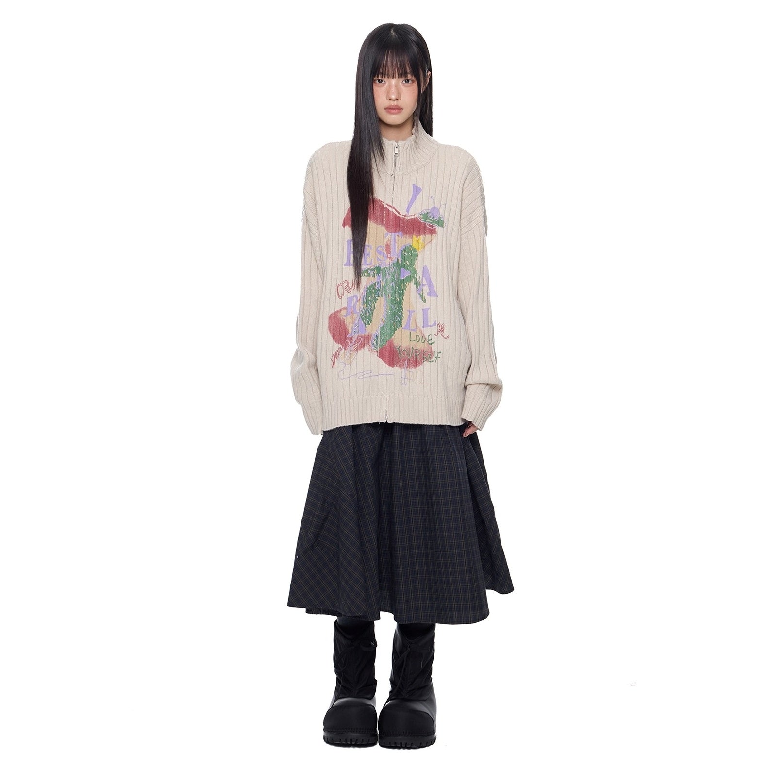 Monogram Print Lib Knit Cardigan EZ264