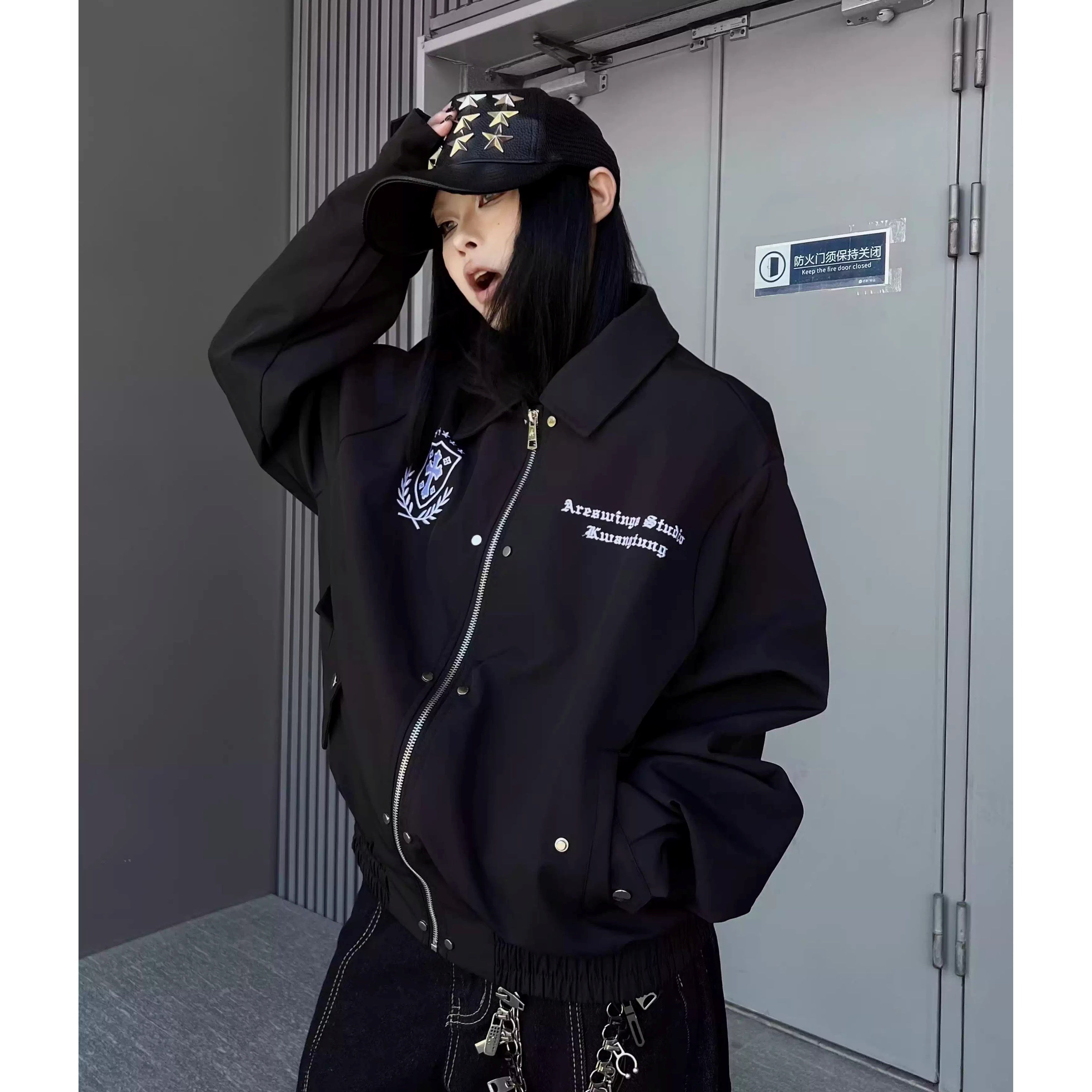 Maillard Horse Embroidery Lapel Jacket MW10337