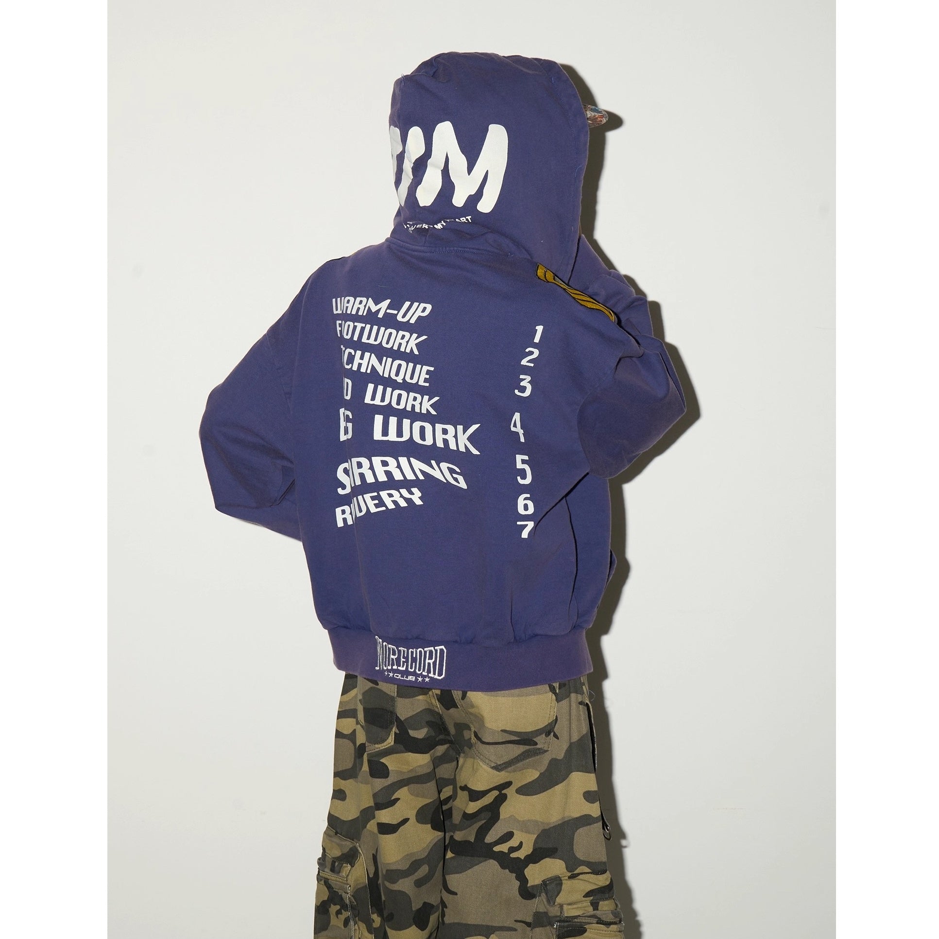 Letter Markings Washed Hooded  Parka MN9043