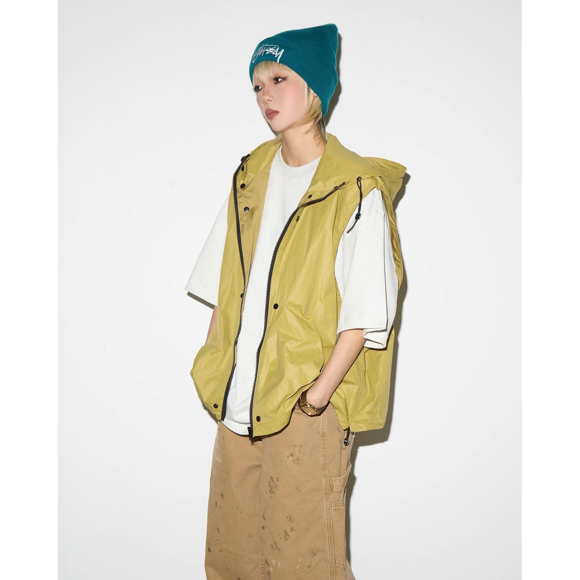 Unisex ZIP Hooded Vest MN9018