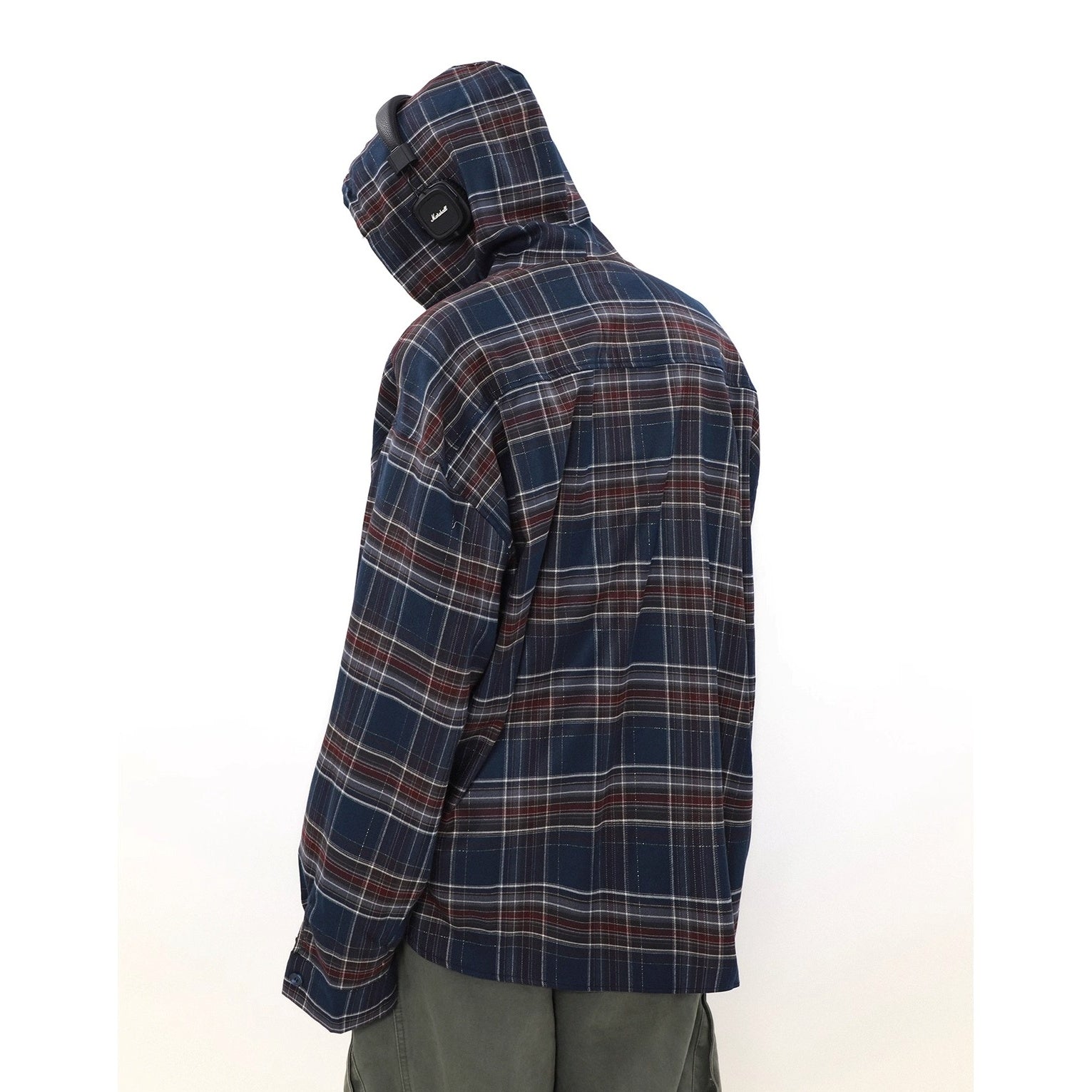 Vintage Plaid Hooded Shirt MR8024