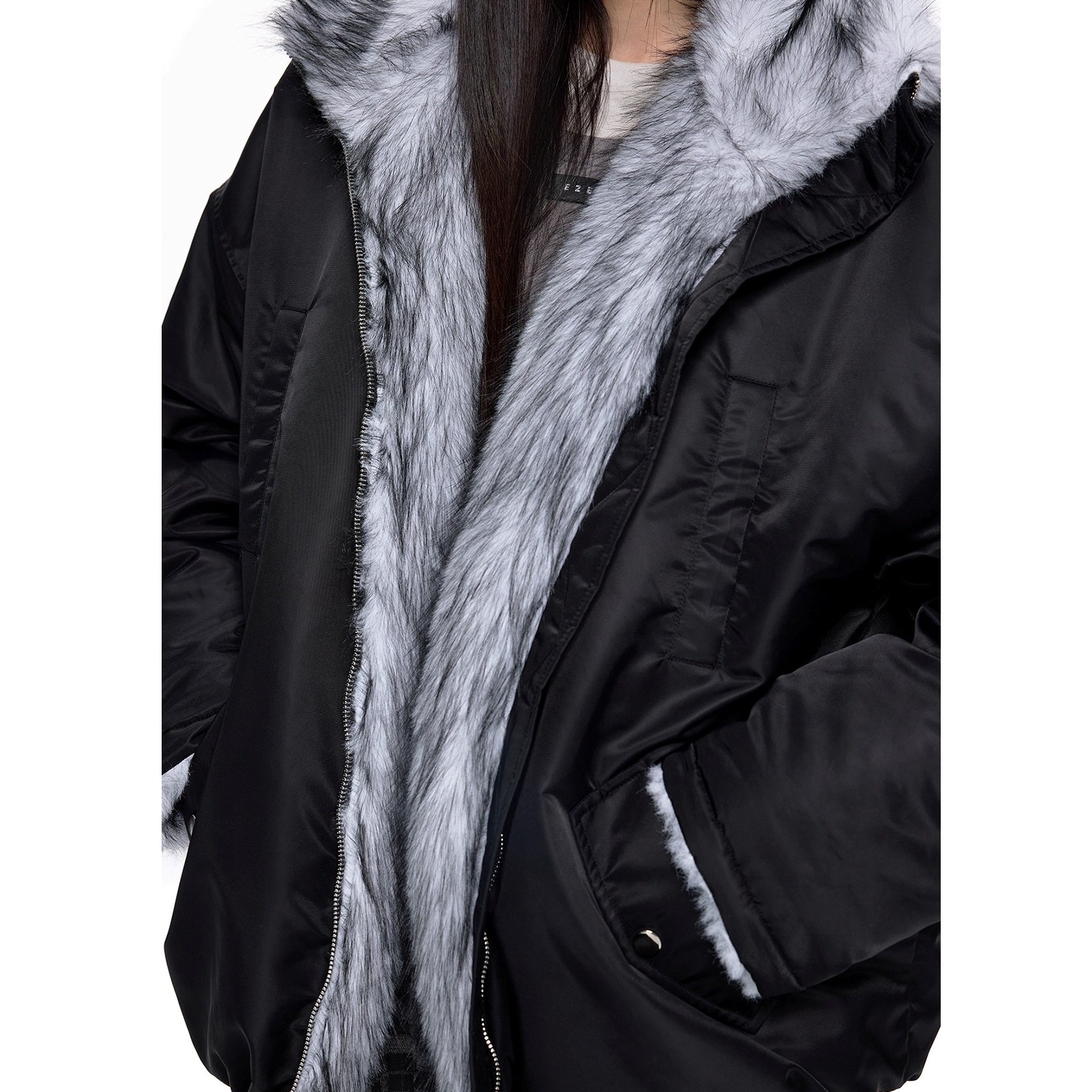 Fluffy Liner Casual Zip Jacket EZ287