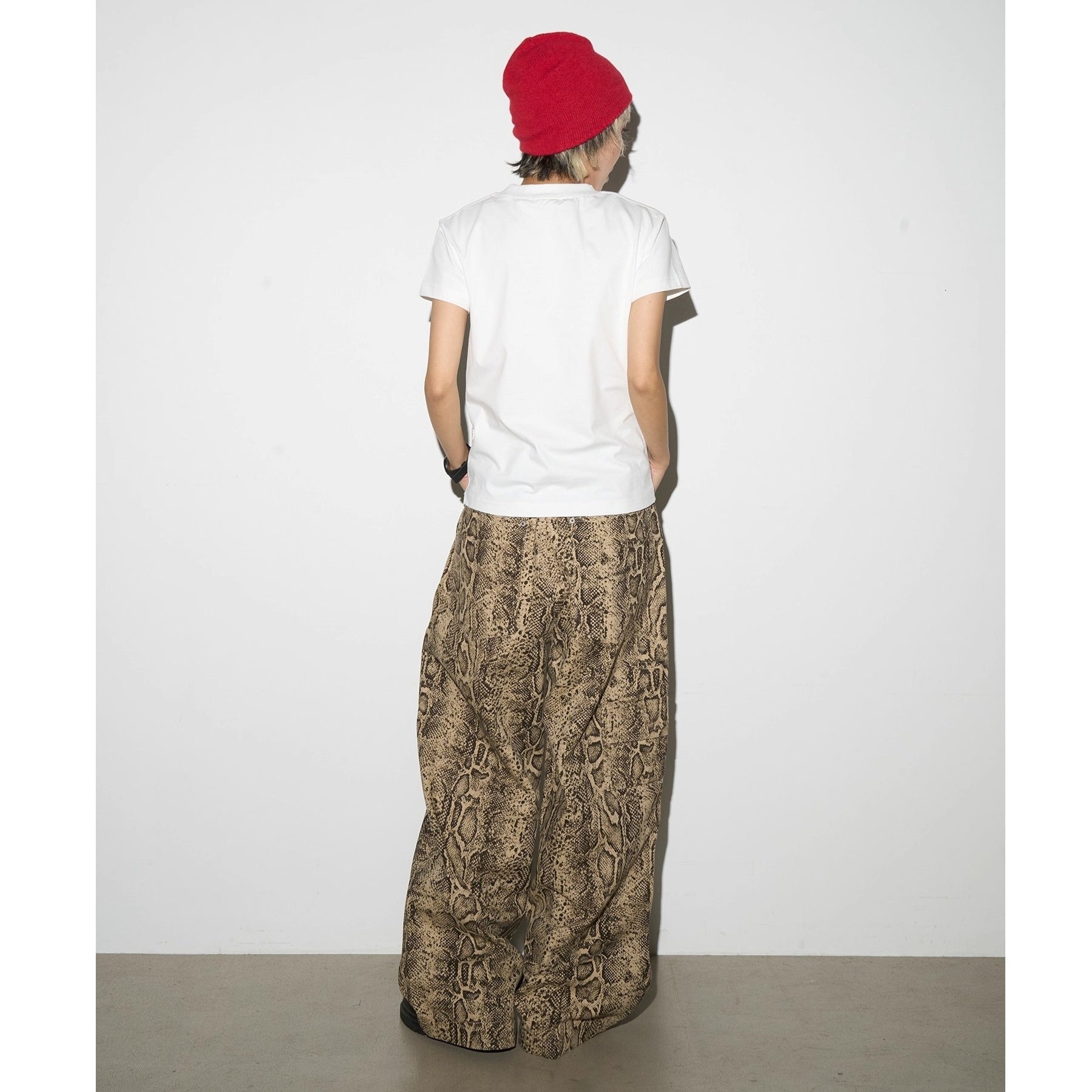 Portrait Letter Print Slim T-shirt MN9019