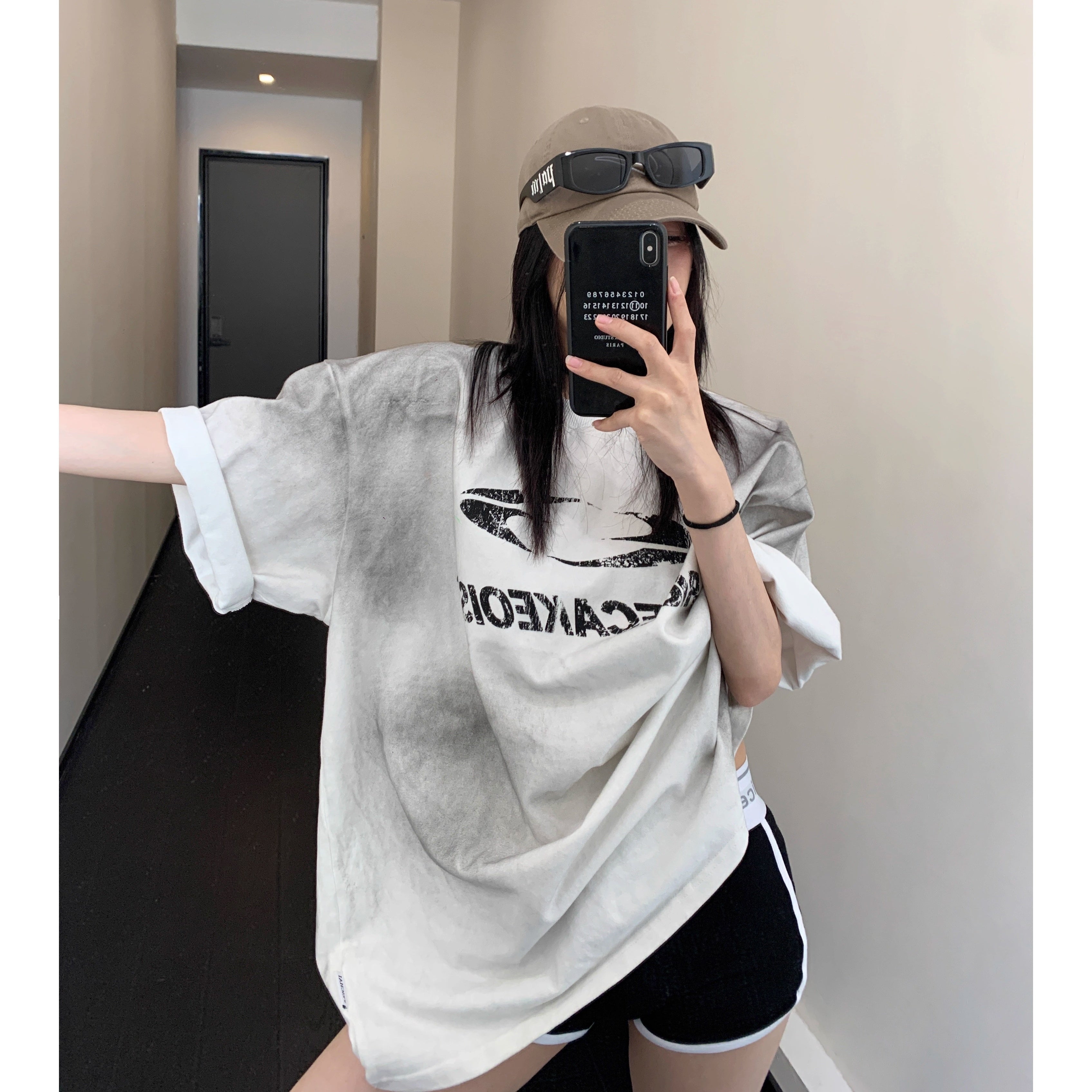 Washed Dirty Printed T-shirt MW10138