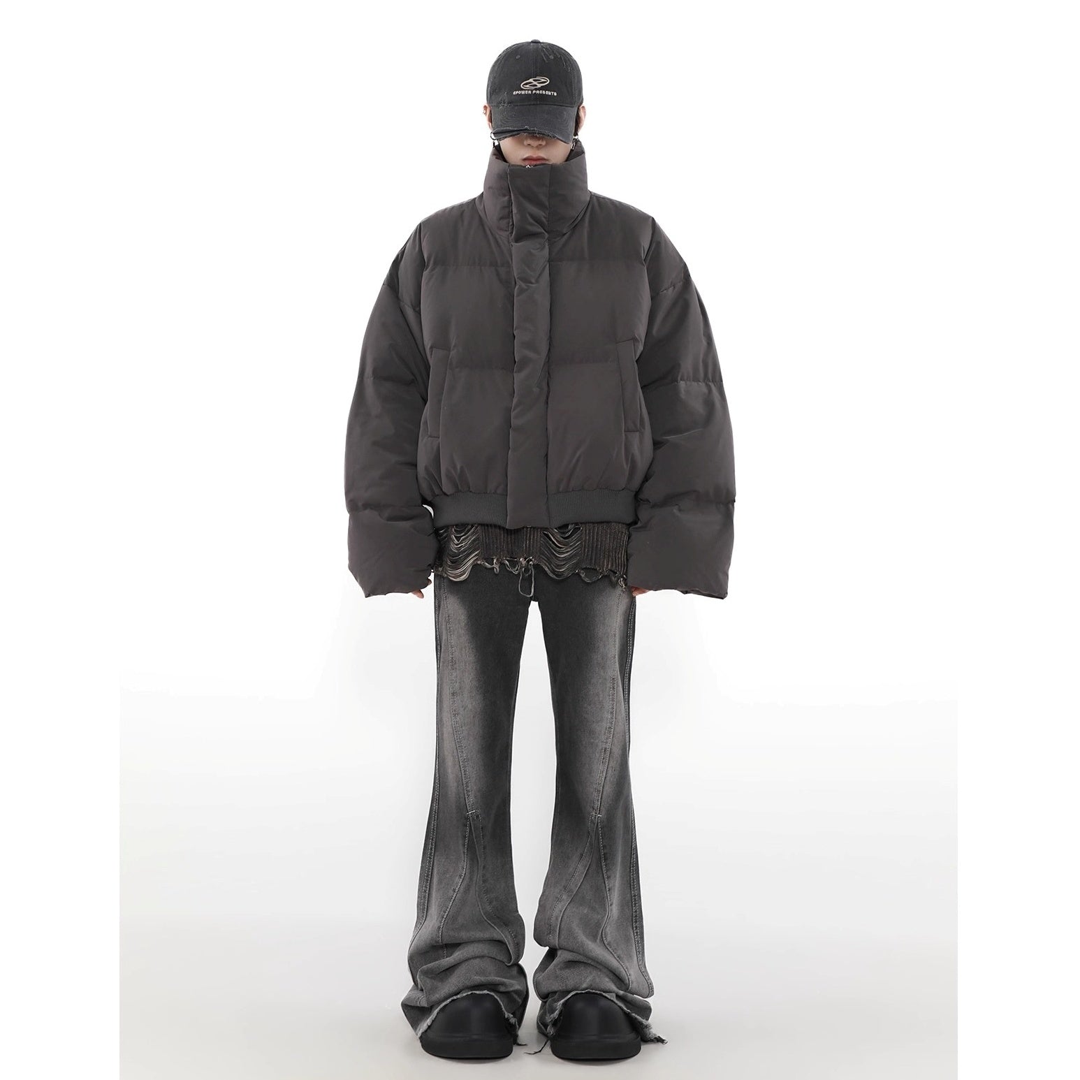 Stand Collar Short Down Jacket MR8033