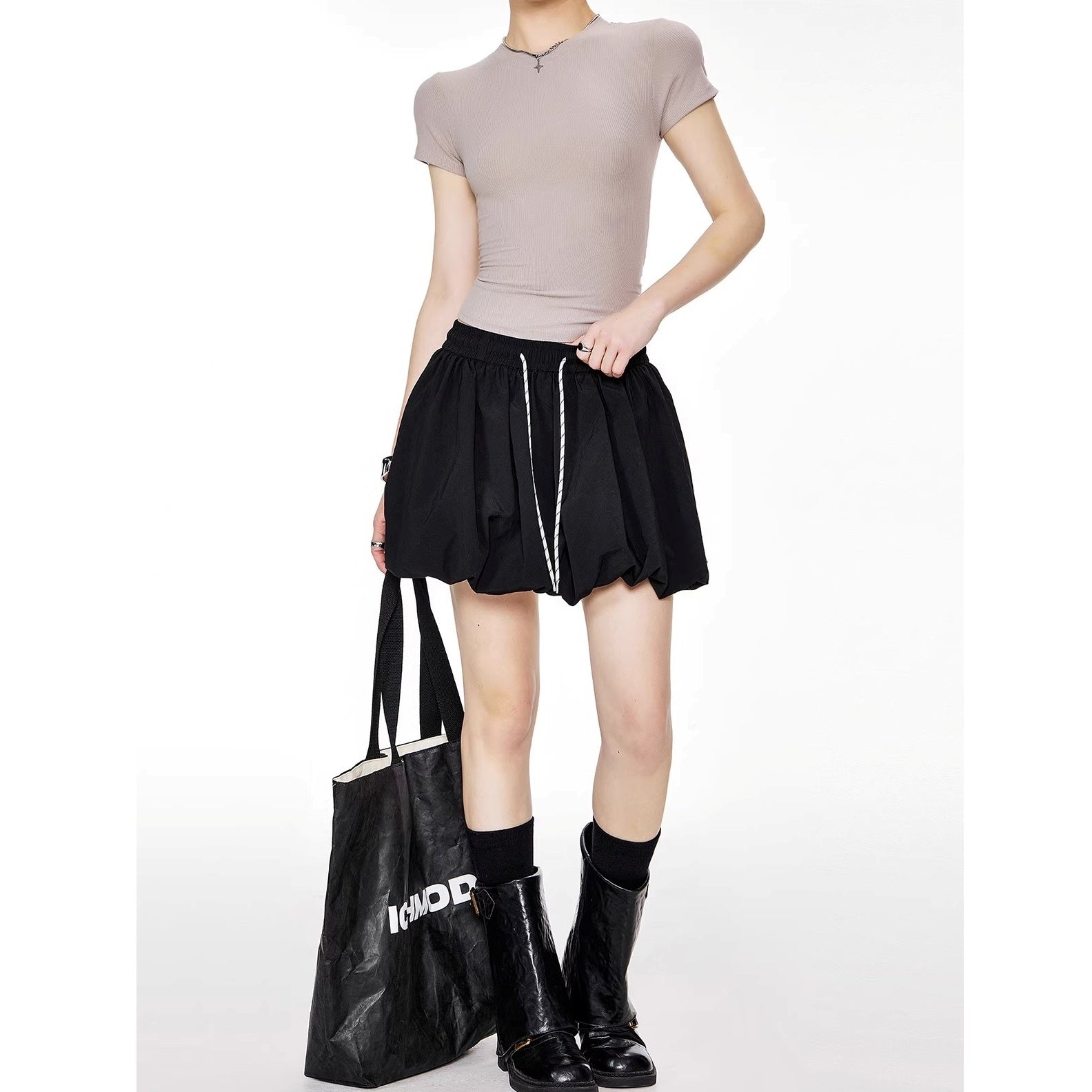 A-line Bud Short Skirt IC9107