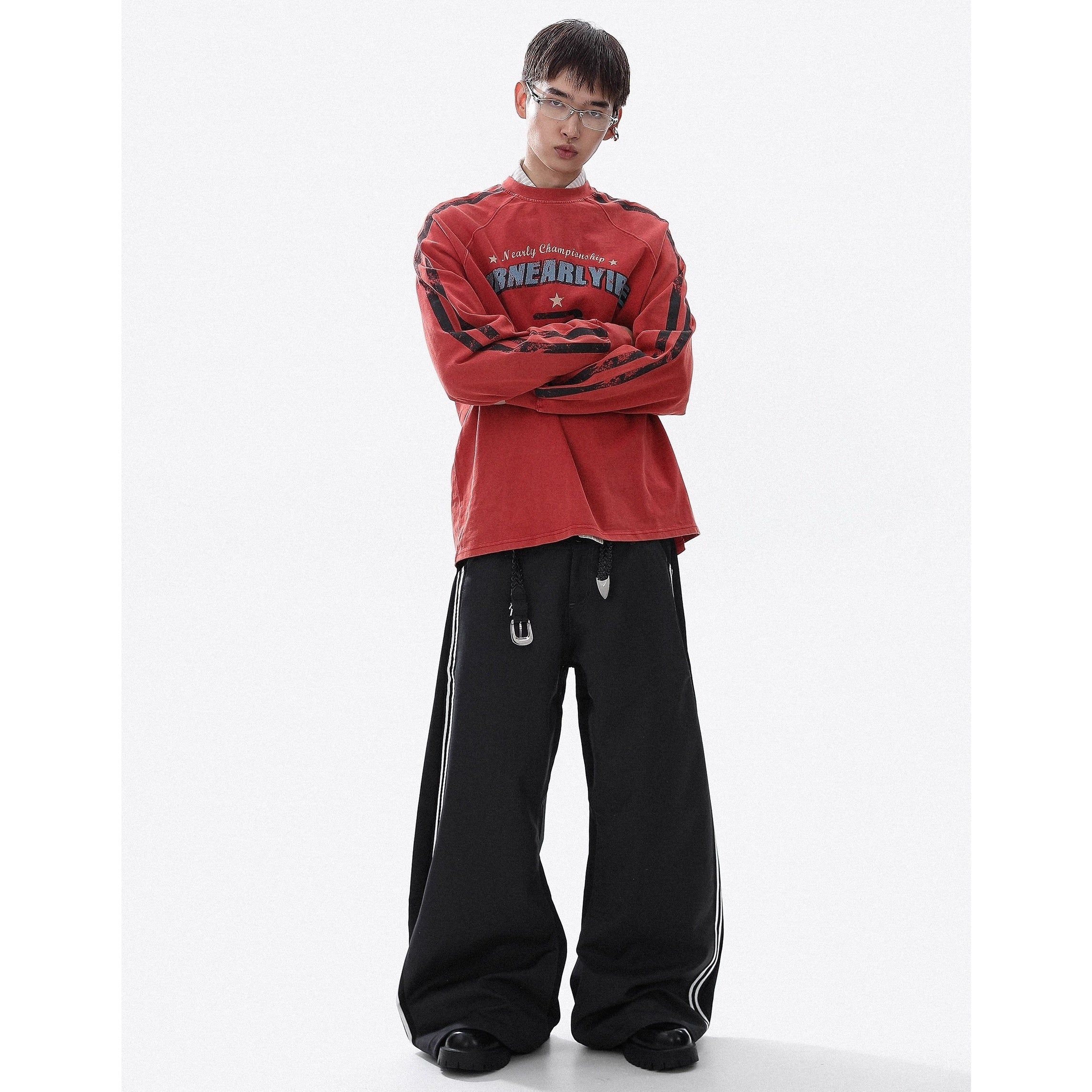 Vintage Letter Print Long Sleeve T-shirt MR8032