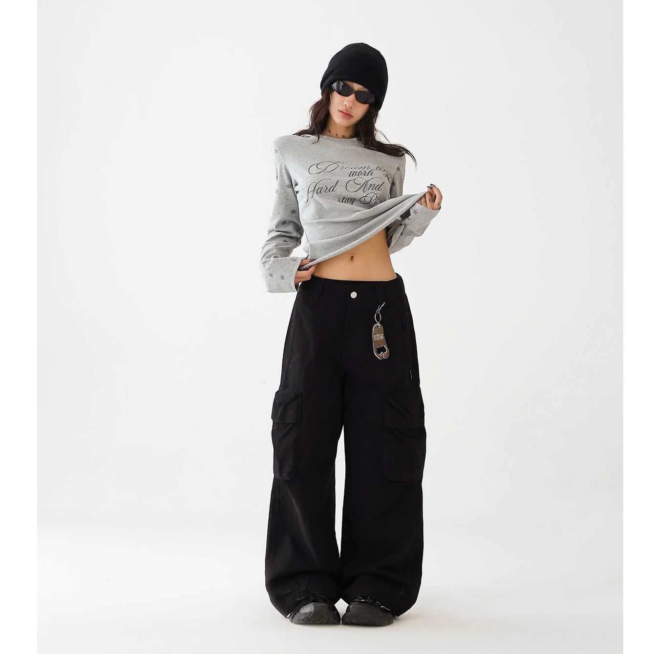 Vintage Multi-Pocket Loose Cargo Pants AC7131
