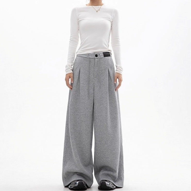 Tuck Straight Wide-leg Casual Pants OS2018