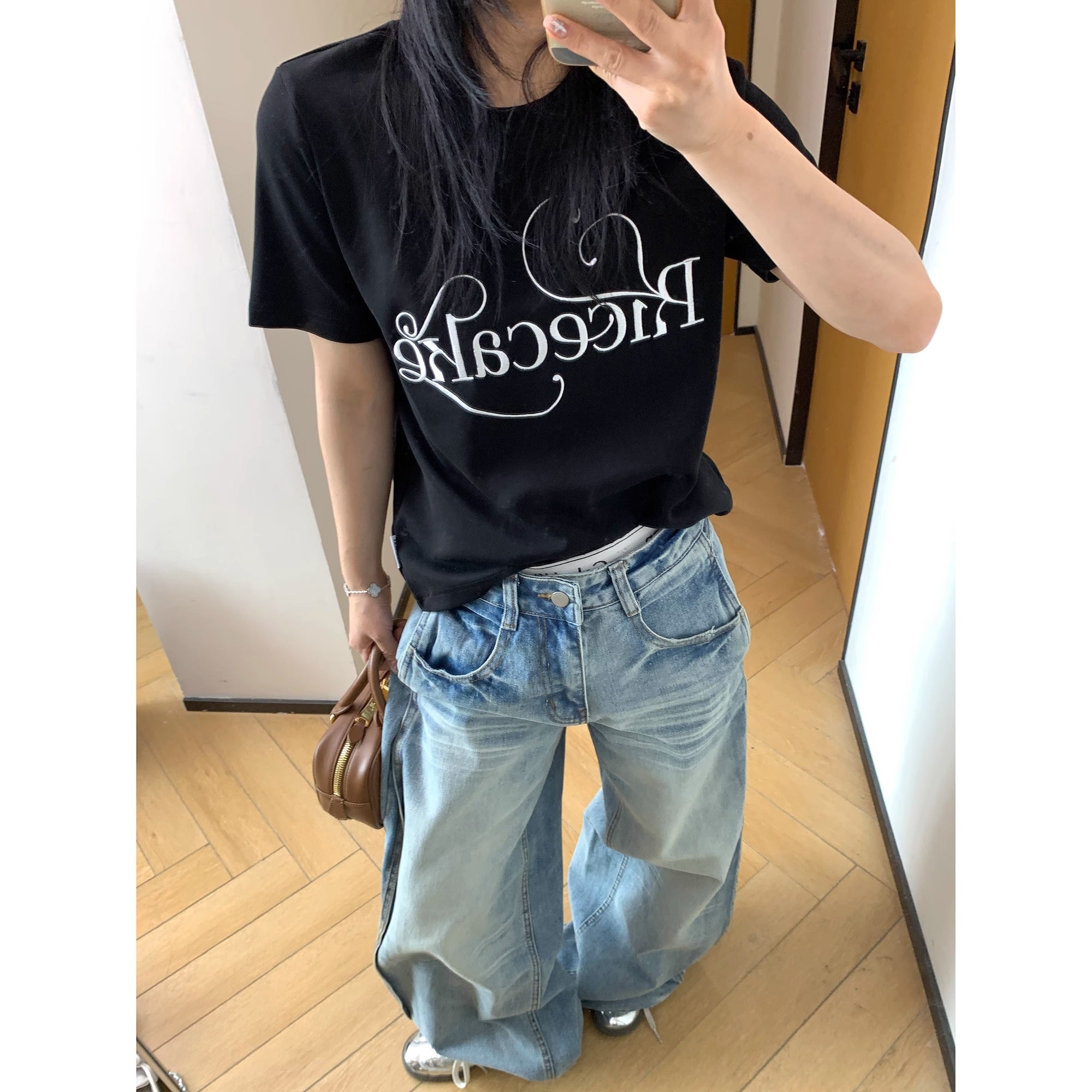 Retro Slack Distressed Loose Straight Jeans MW10157