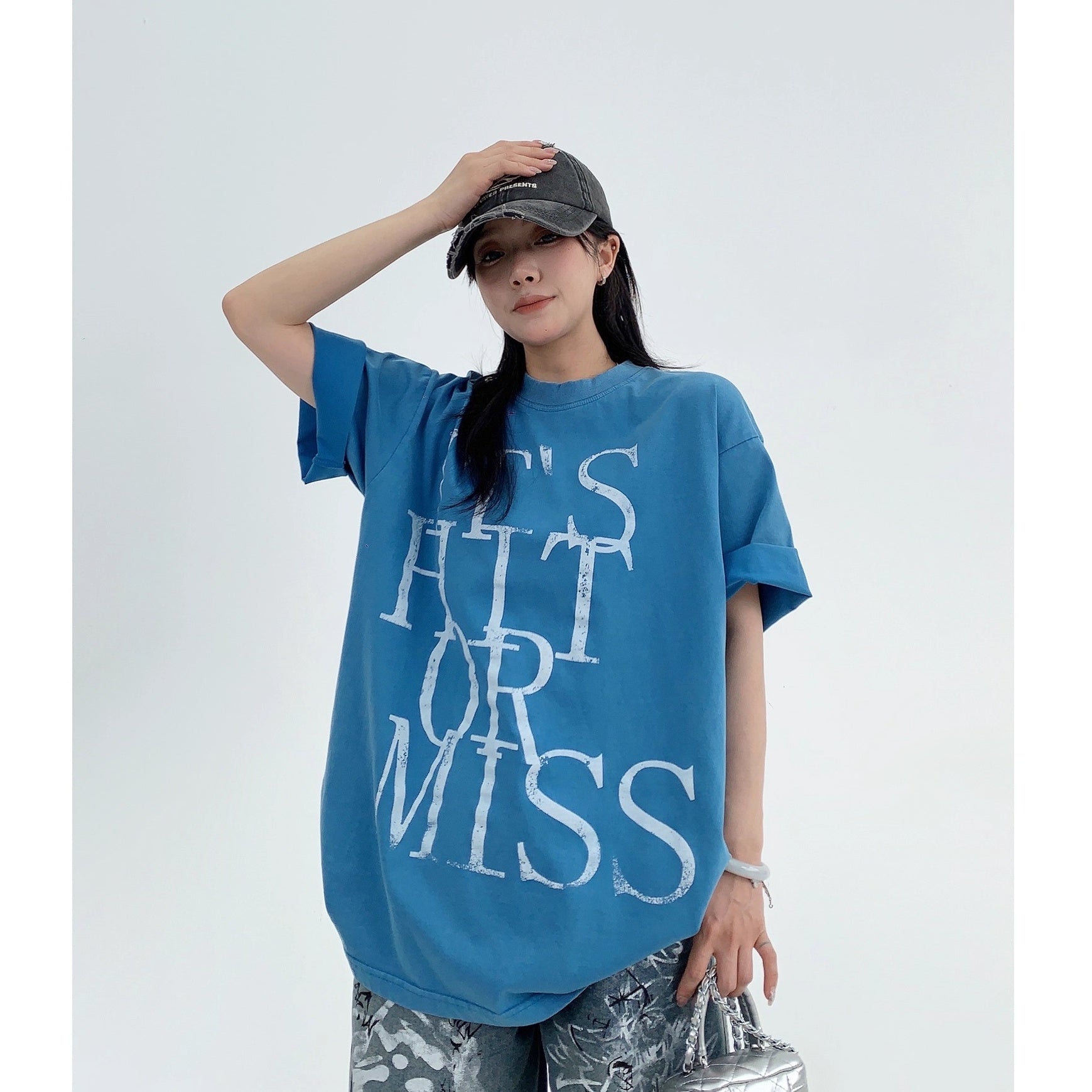 Washed Old Letter T-Shirt OS2002