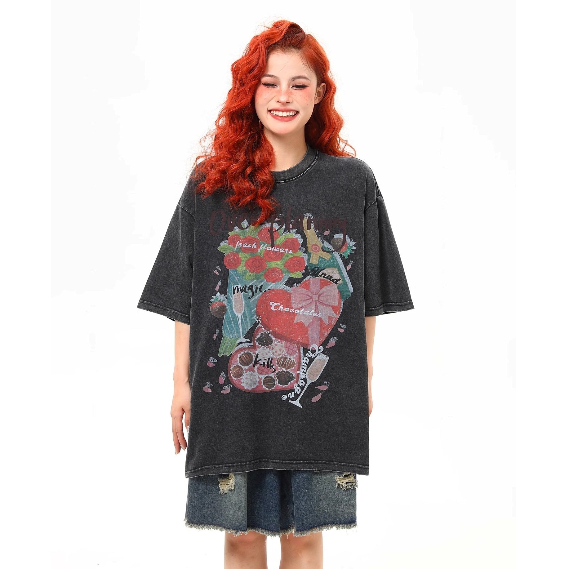 Vintage Wash Old Printed T-Shirt MW10230